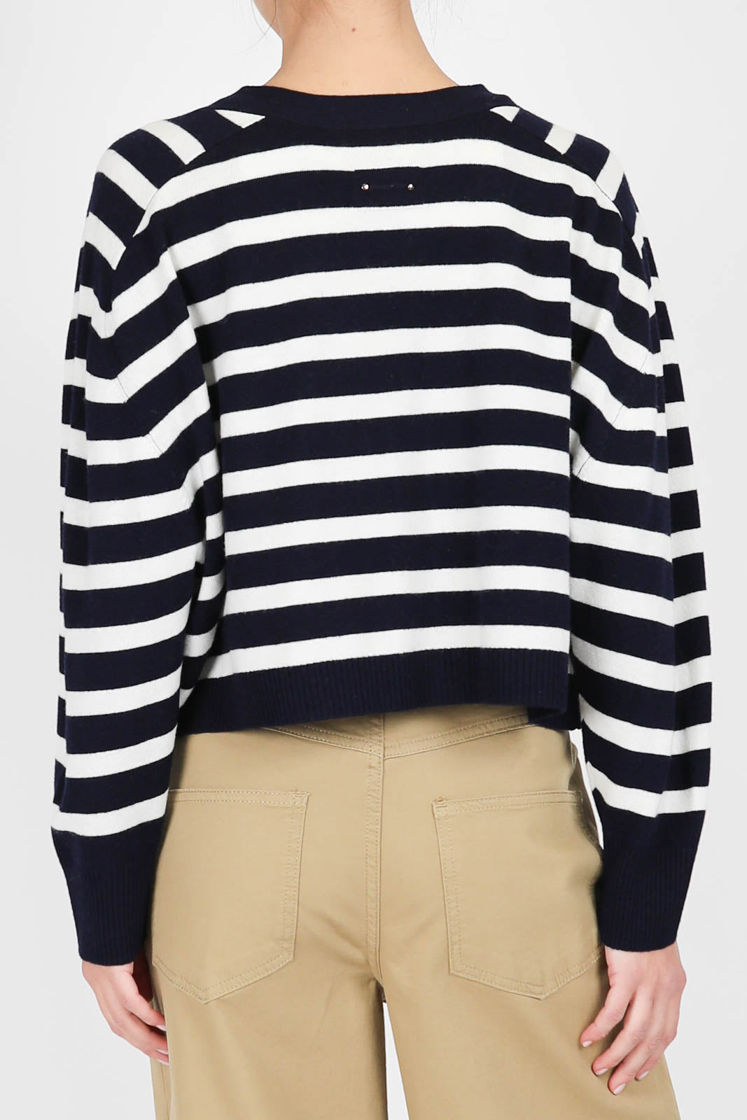 Cardigan Emmanuelle in Marine/Ecru