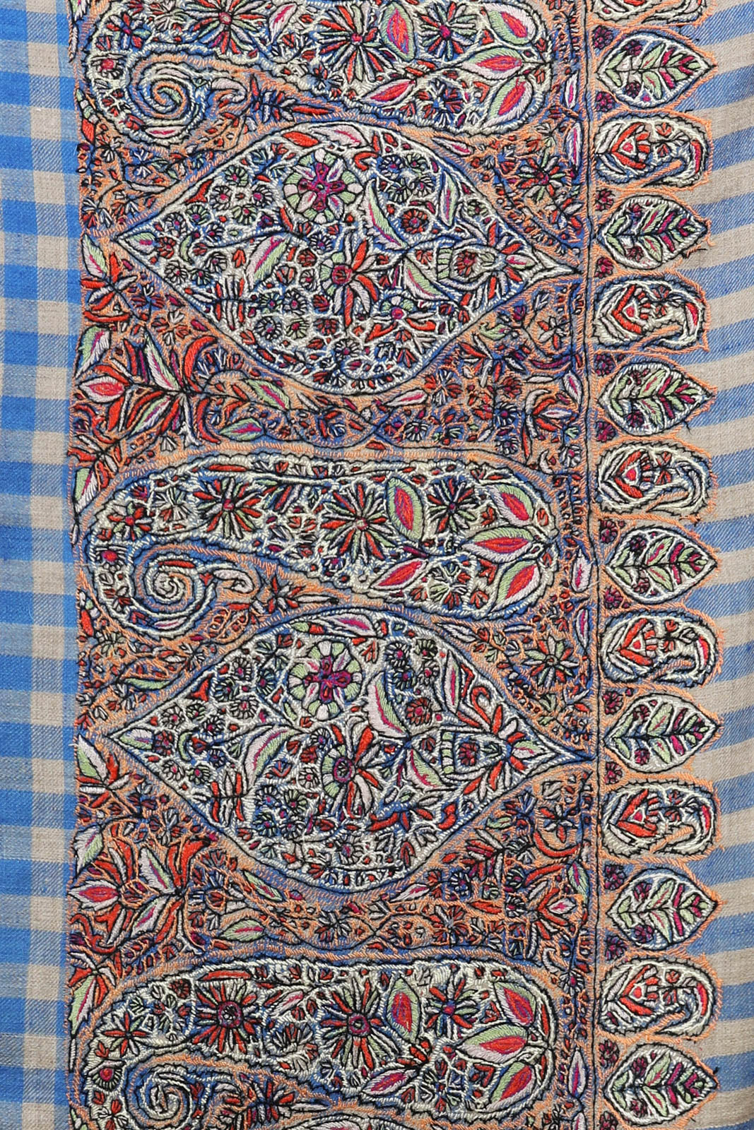 Schal Pashmina 3 in Blue Check