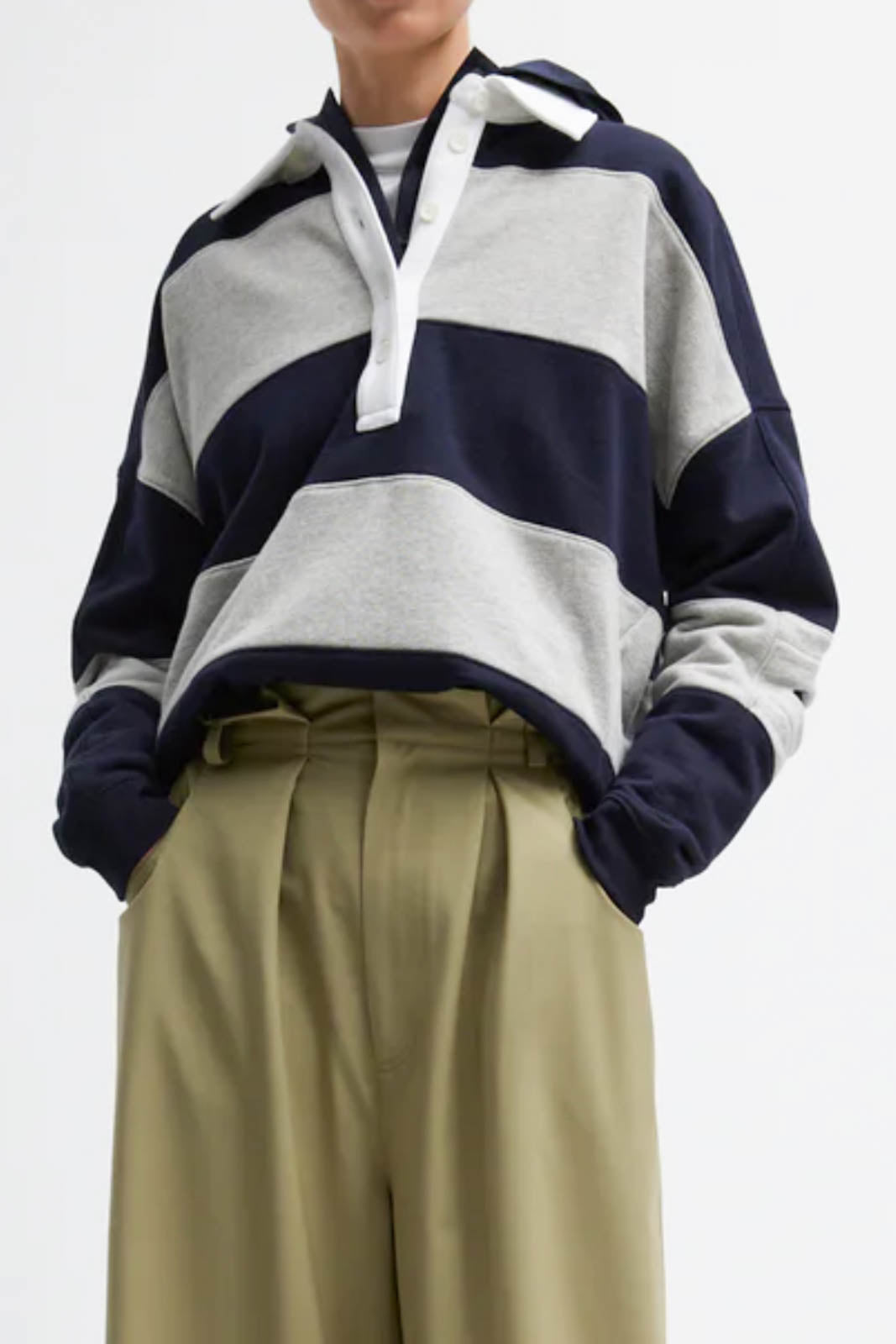 Pullover Cocoon in Navy Multi