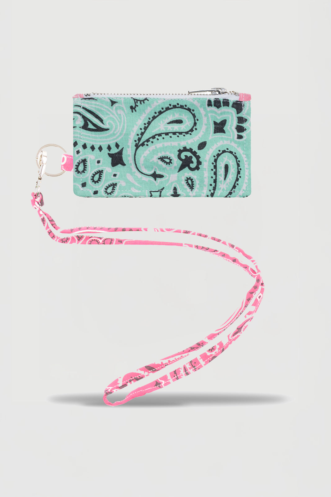 Tasche Porte Carte Rainbow in Mint/Pale Pink