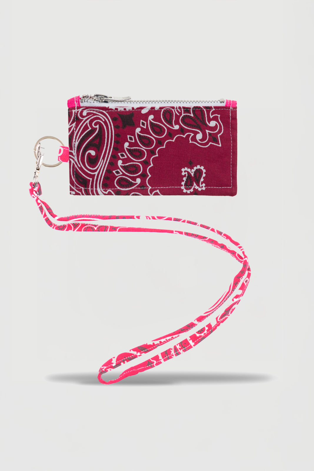 Tasche Porte Carte Champignon in Bordeaux/Fuchsia