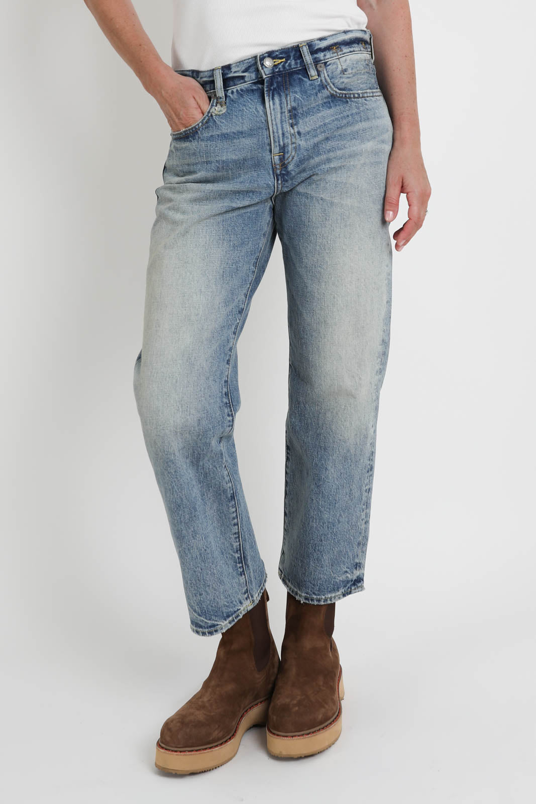 R13, Jeans Romeo in Wilted Blue