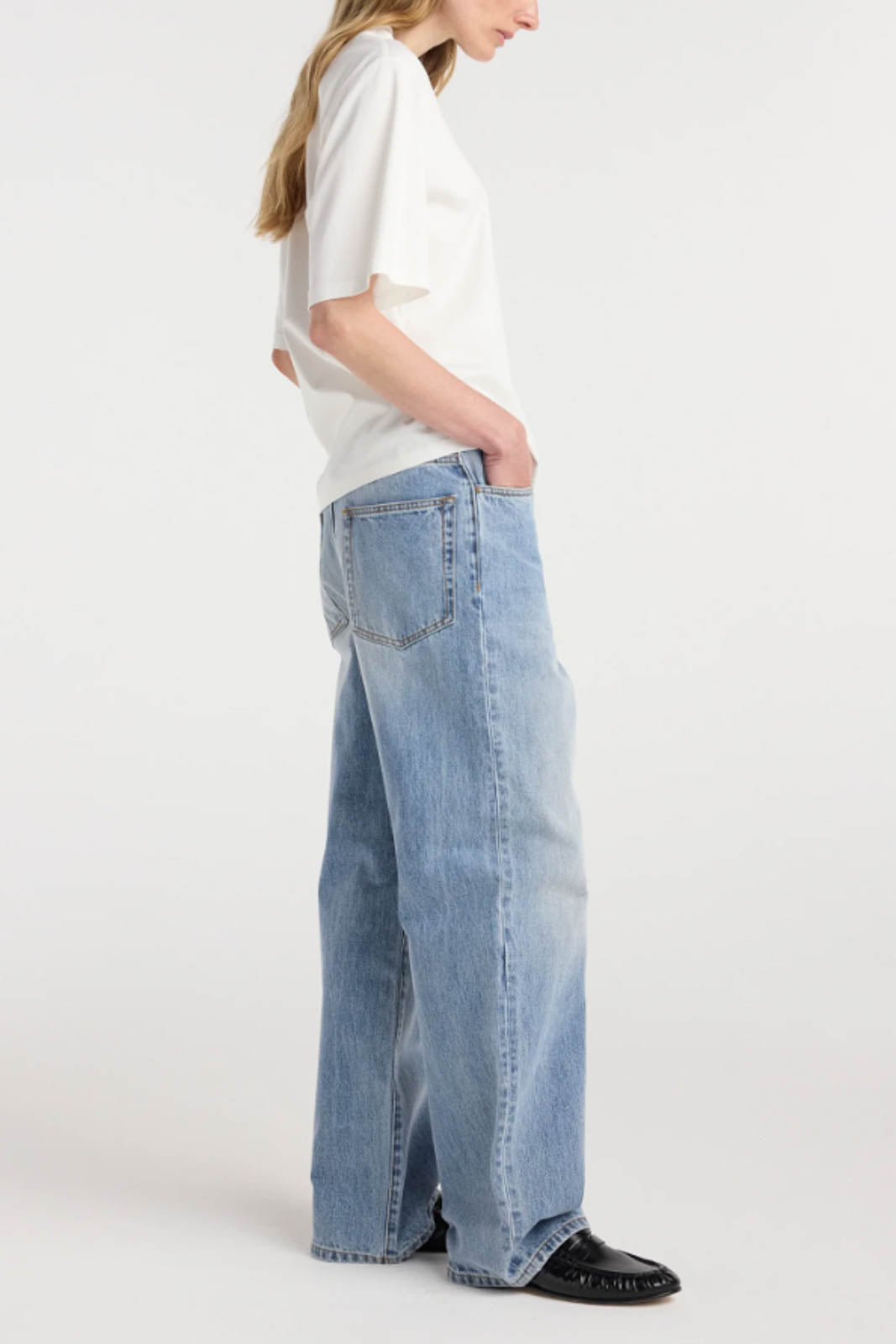 Róhe, T-Shirt Oversized in Off White