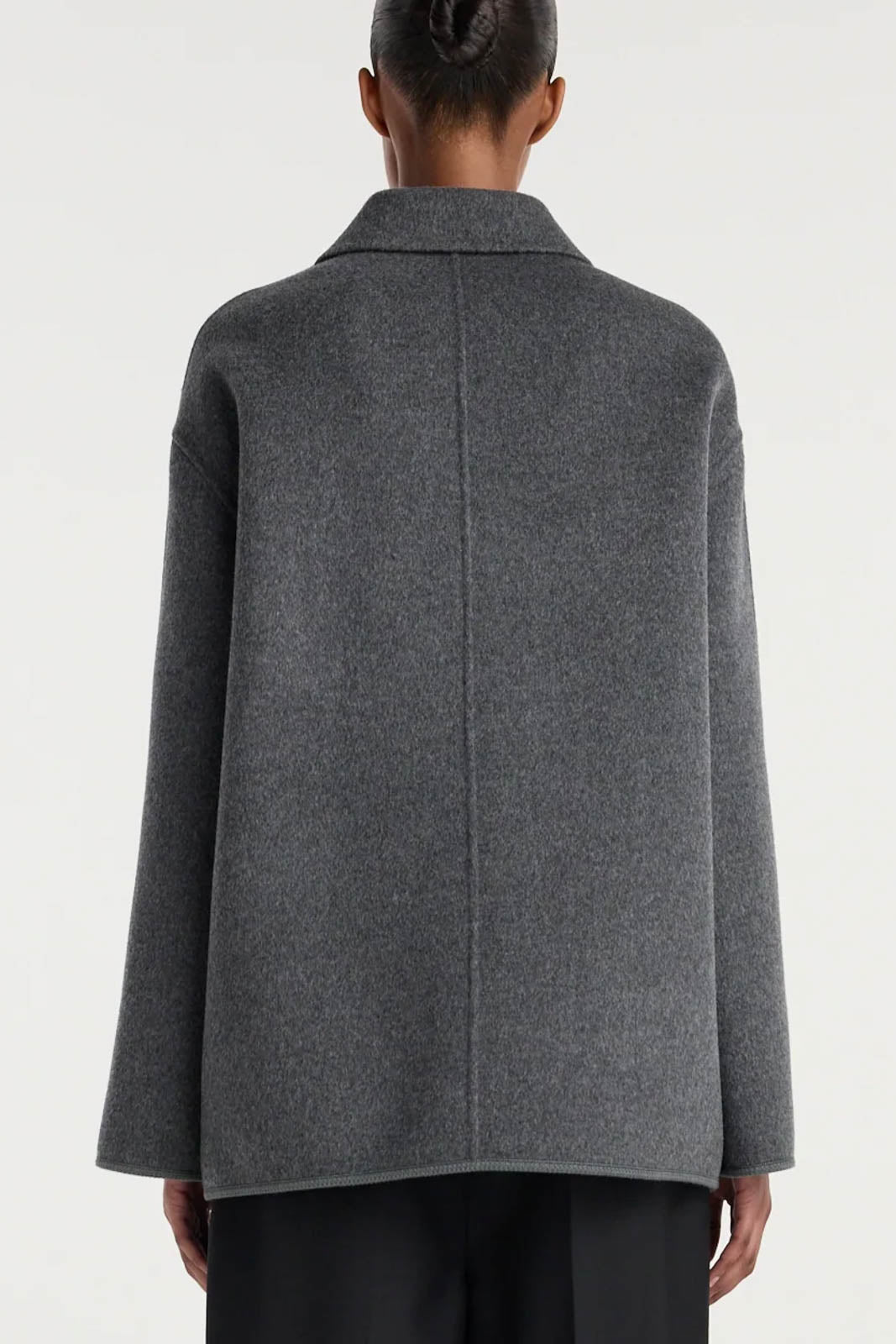 Rohe, Jacke Double-Faced in Dark Grey Melange