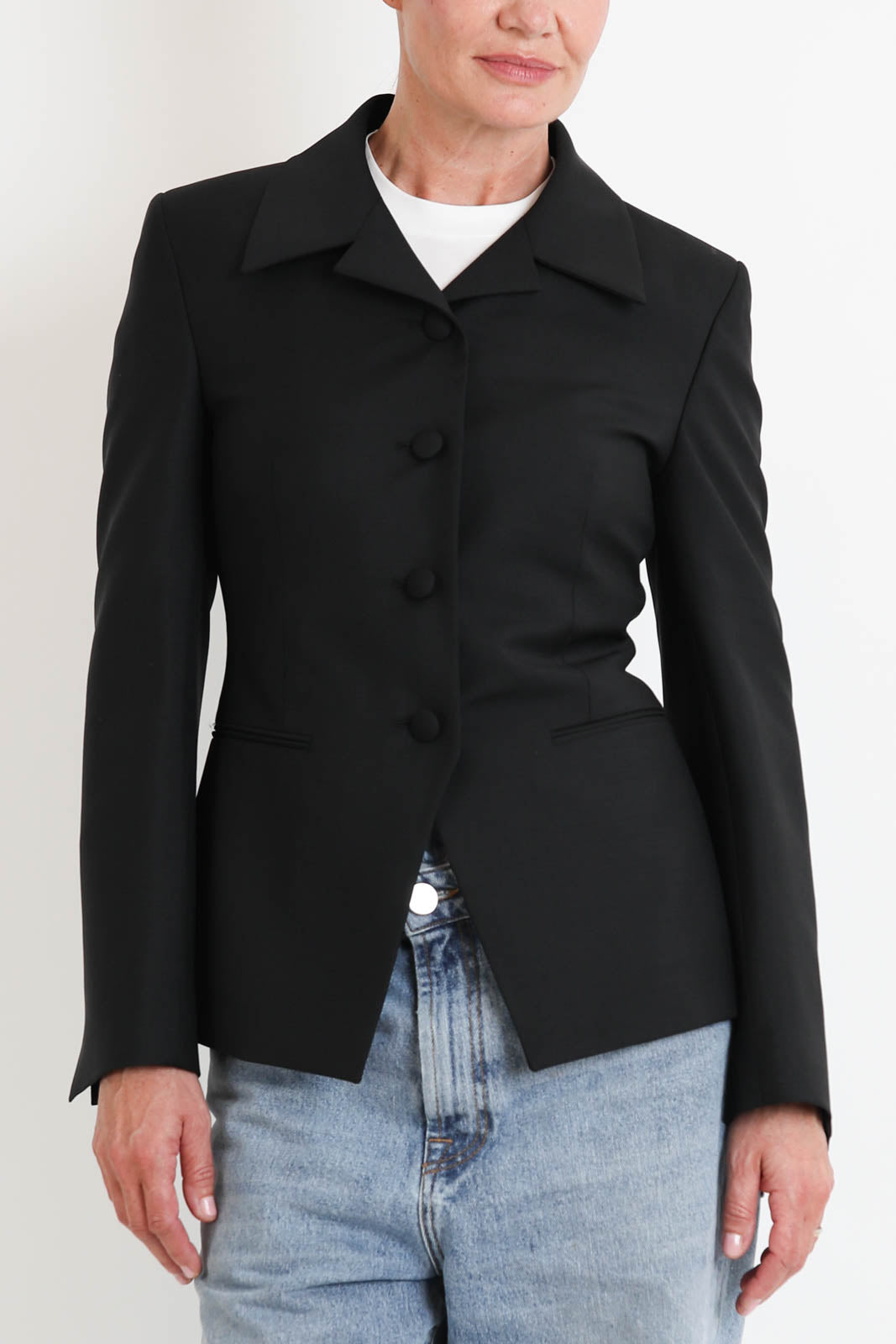 Róhe, Blazer Cinched in Schwarz