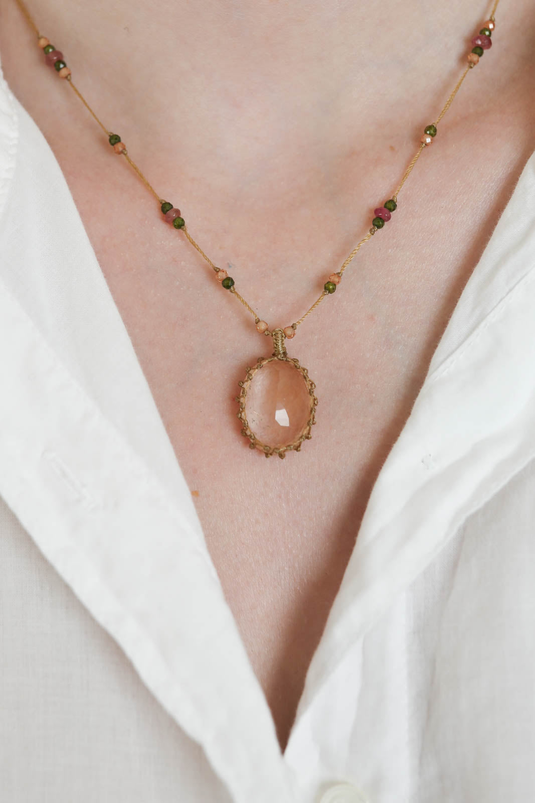 Sharing Bijoux, Halskette Tibet in Rutile Quartz Copper