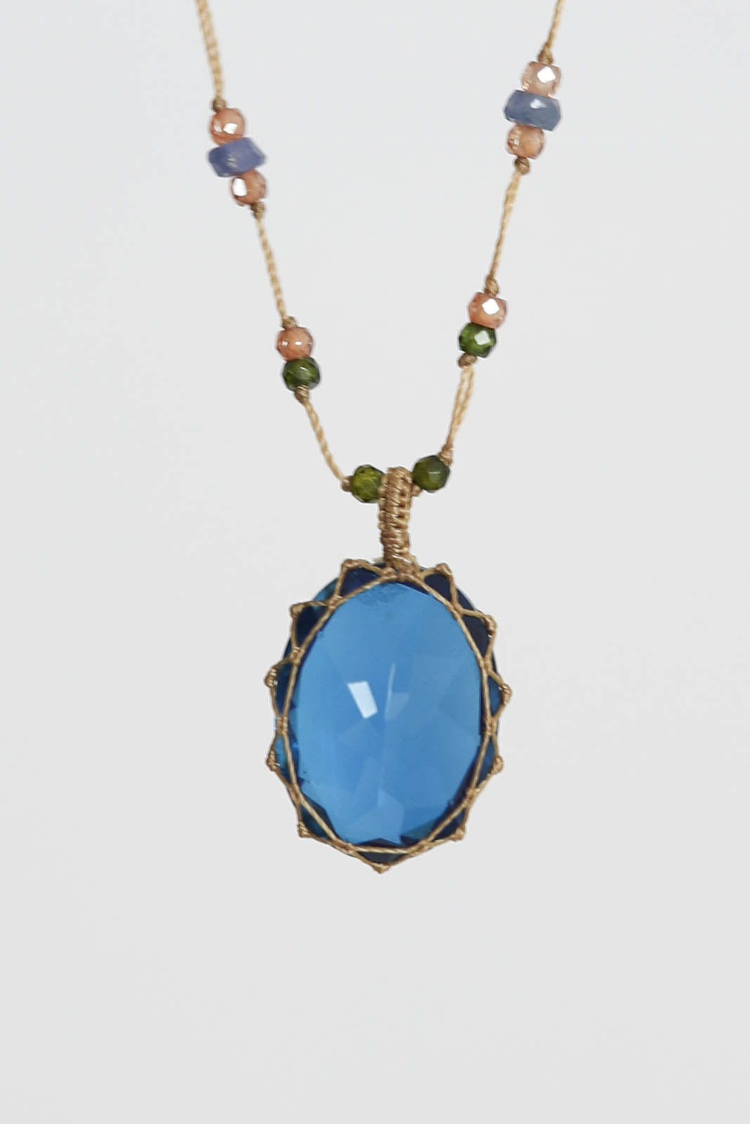 Sharing Bijoux, Halskette Tibet in Indicolite Dublet