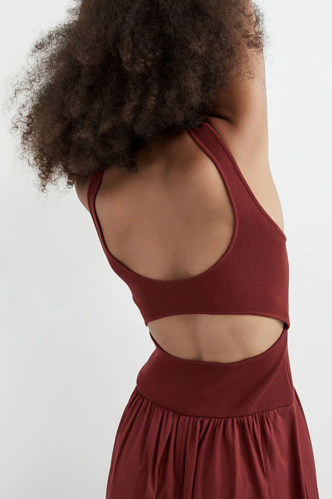 Kleid Bateau in Berry