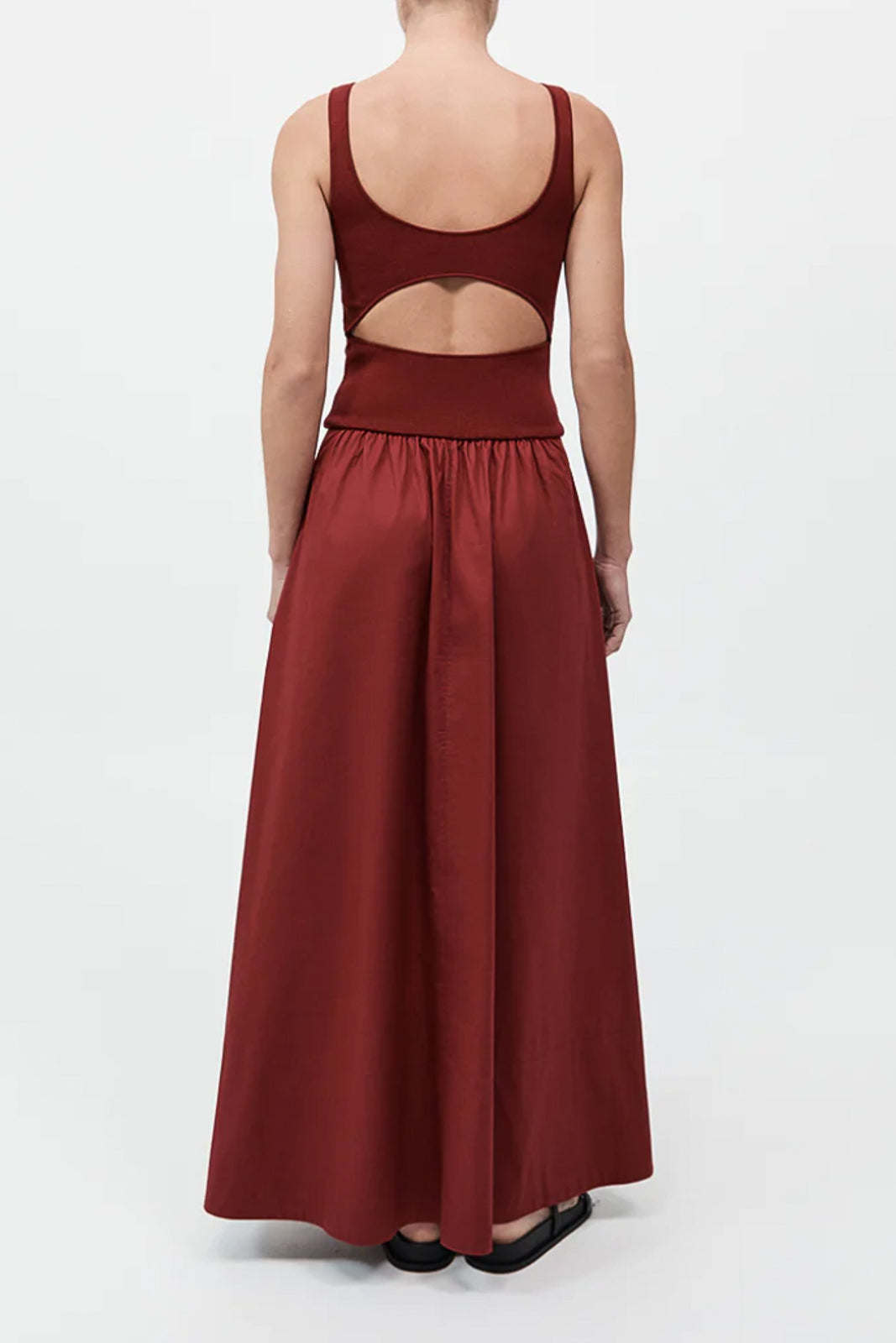 Kleid Bateau in Berry