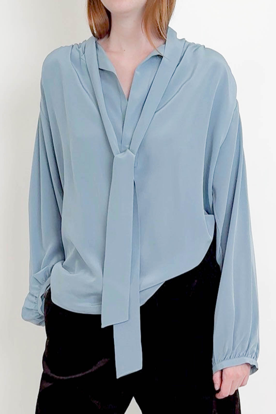 Phisique du Role, Bluse Knot Tourma in Azzurro