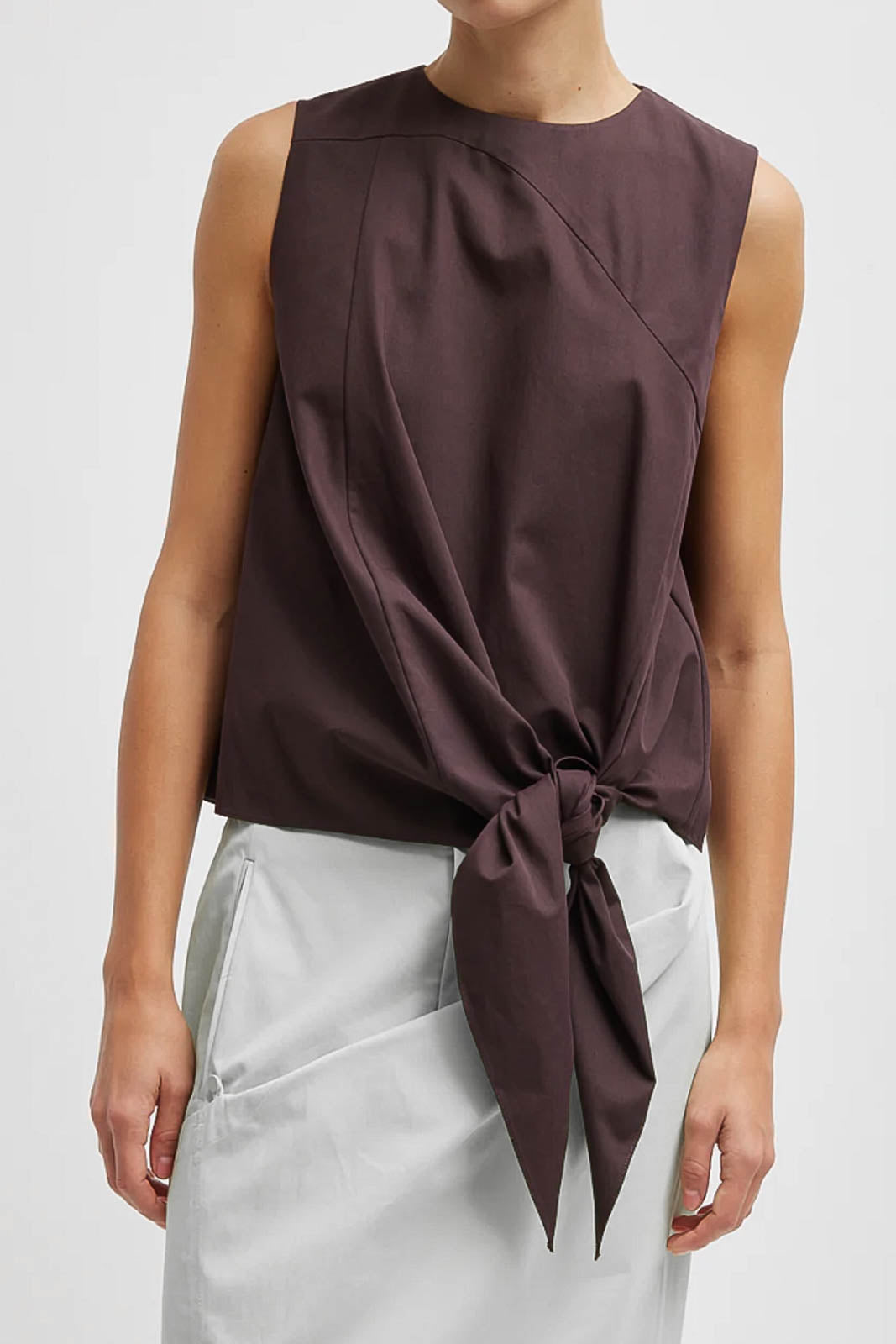 Top Easy Tie in Plum