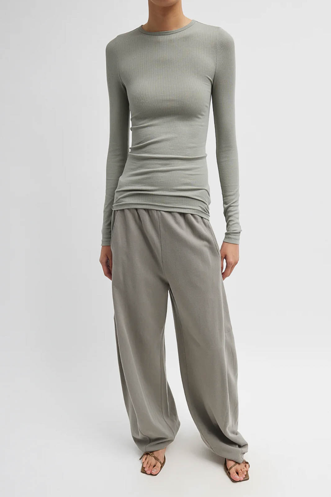Langarm-Shirt Circular in Pumice Grey