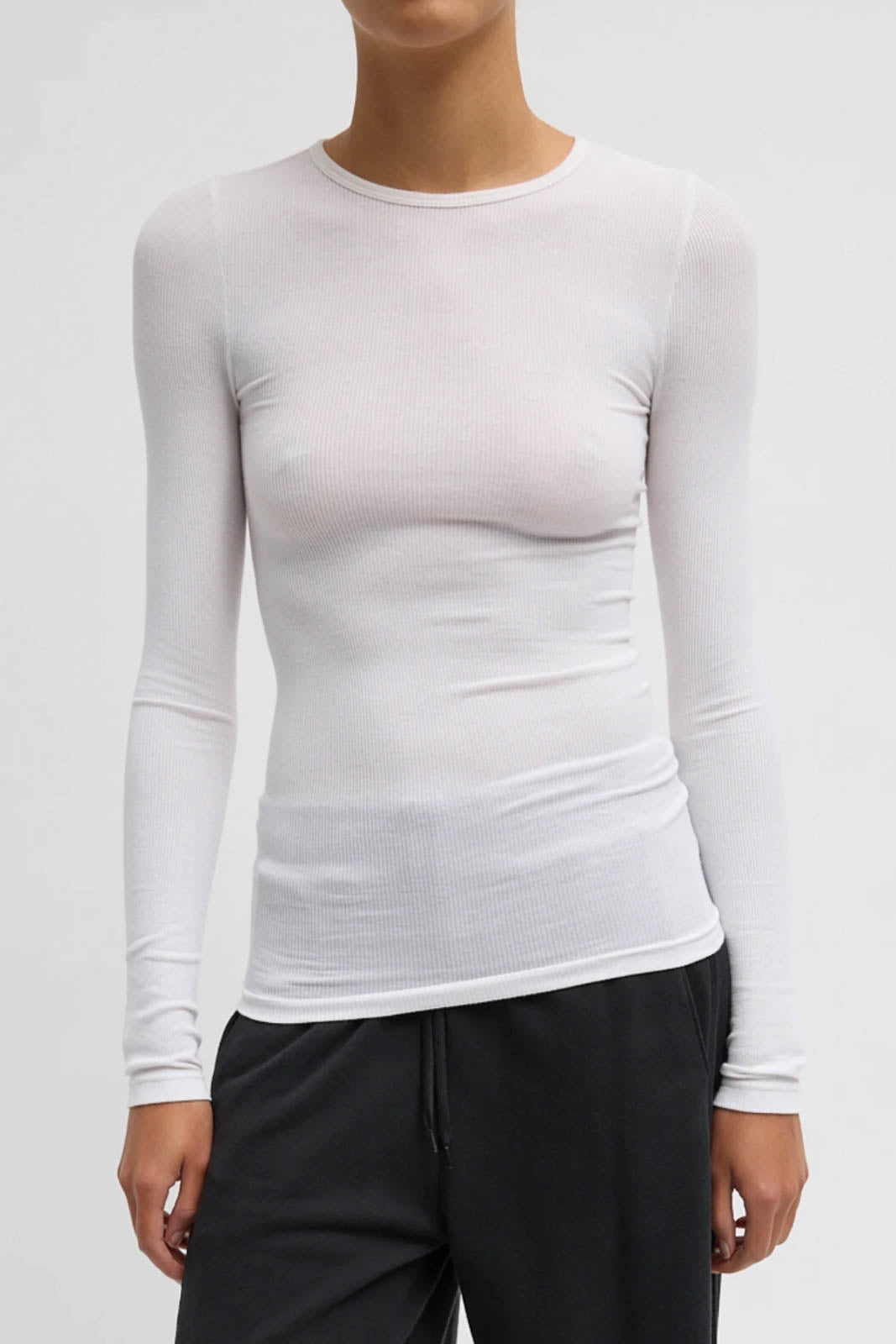 Tibi, Langarm-Shirt Circular in Weiss