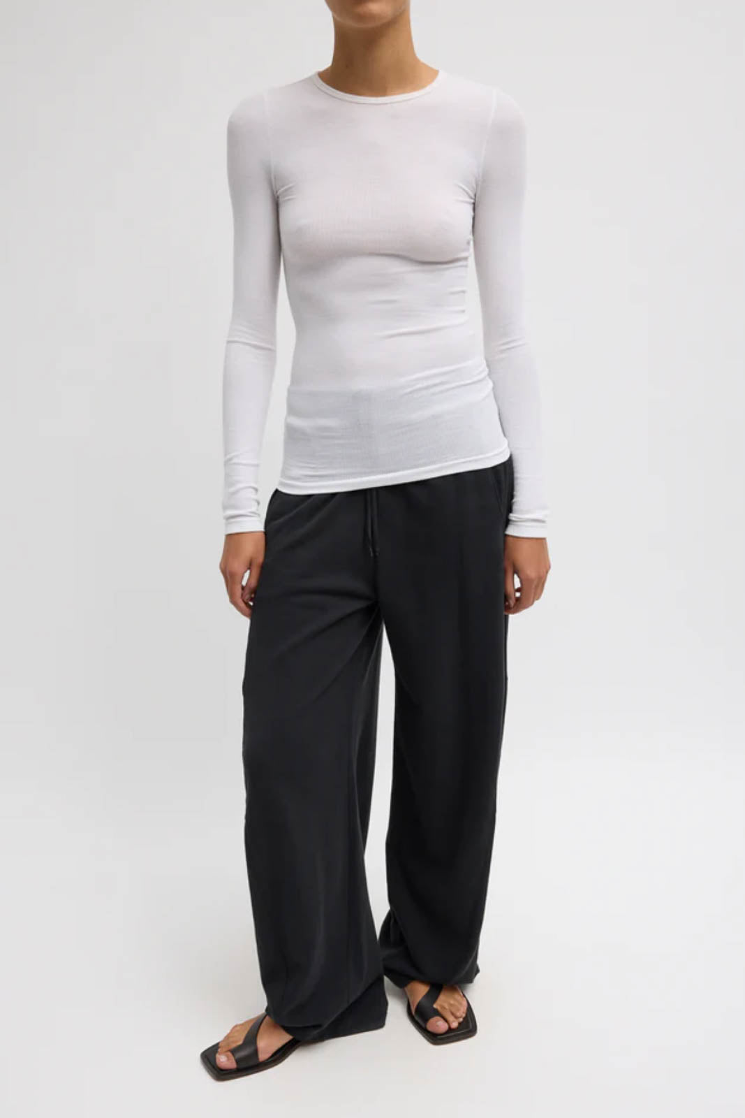 Tibi, Langarm-Shirt Circular in Weiss