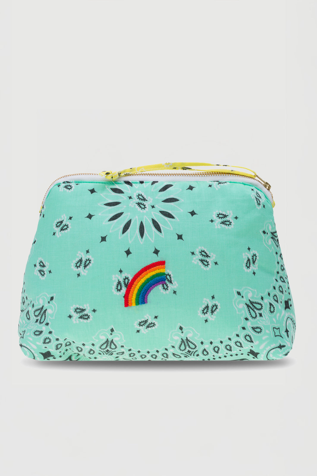 Tasche/Necessaire Vanity Large Arc-En-Ciel in Mint/Pale Yellow