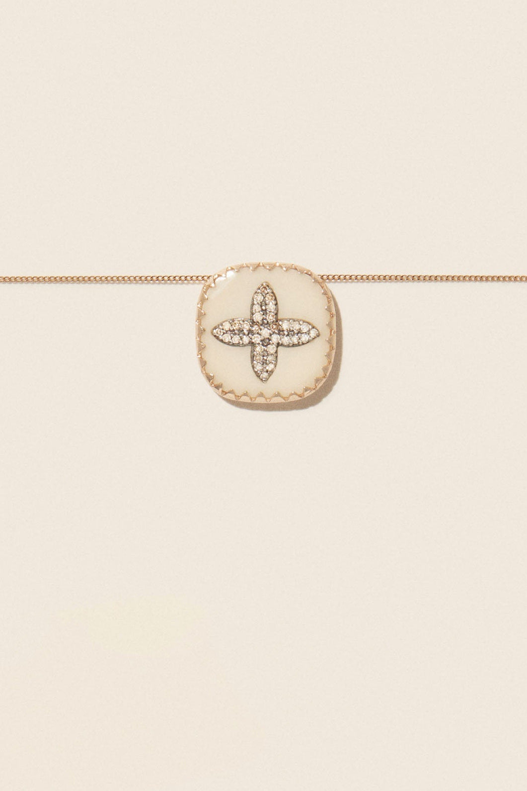 Necklace Bowie in White Diamond