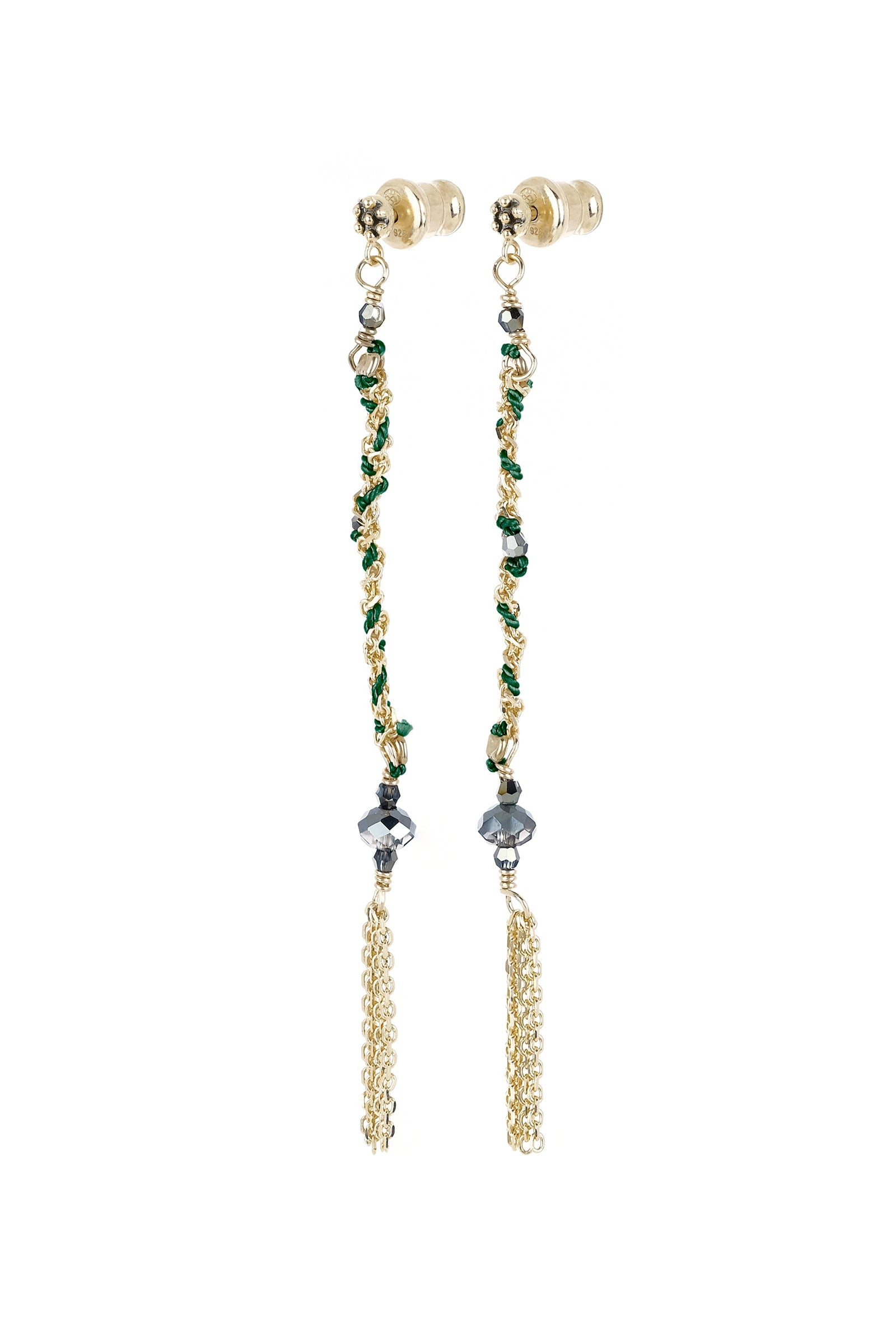 Ohrringe N° 815 in Gold/Green