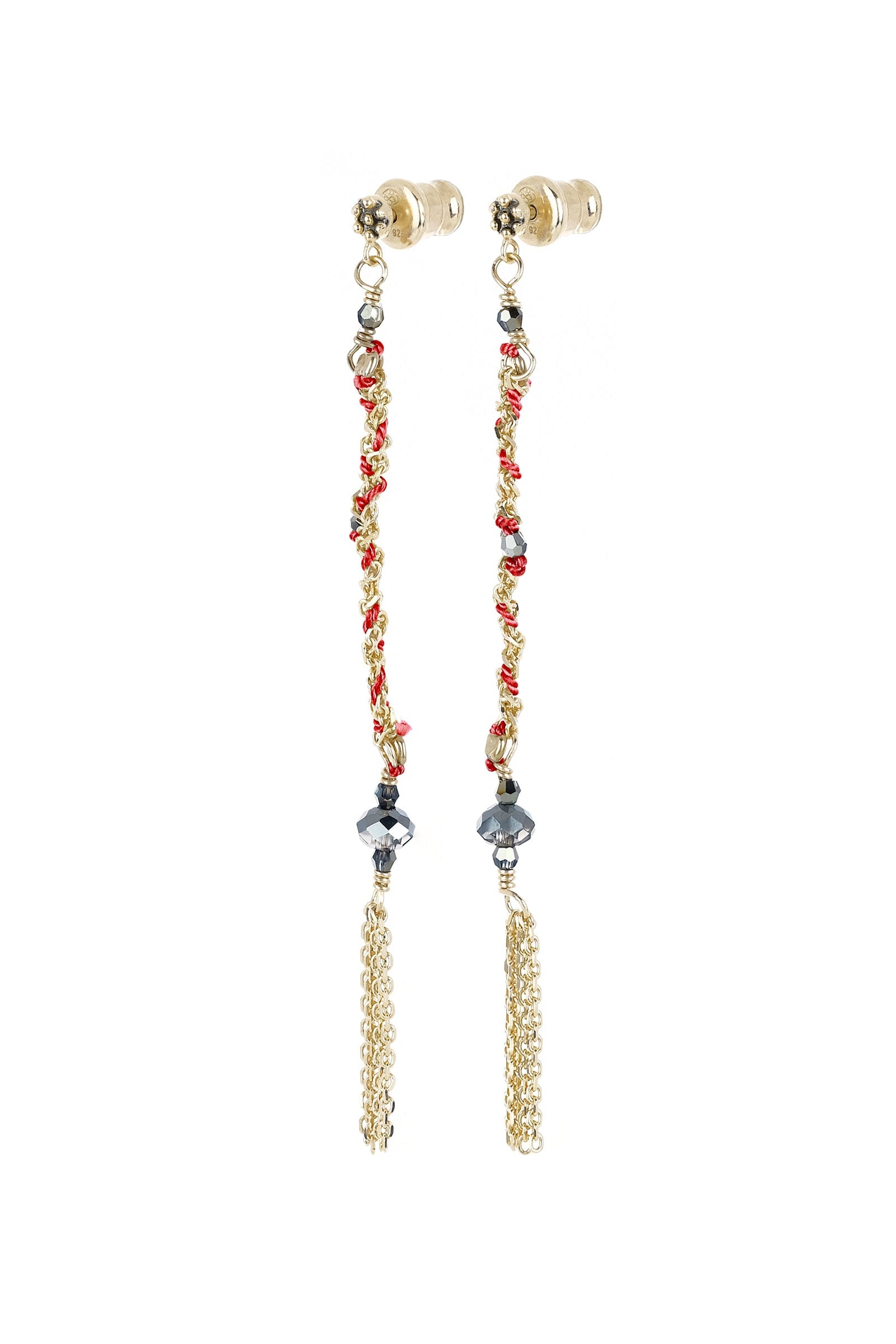 Ohrringe N° 815 in Gold/Red