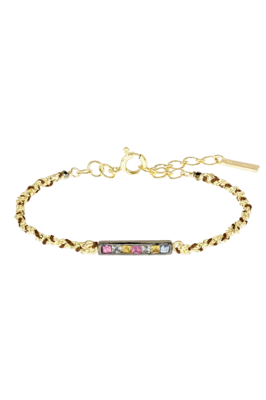 Armband aus Sterling Silver in Gold/Braun