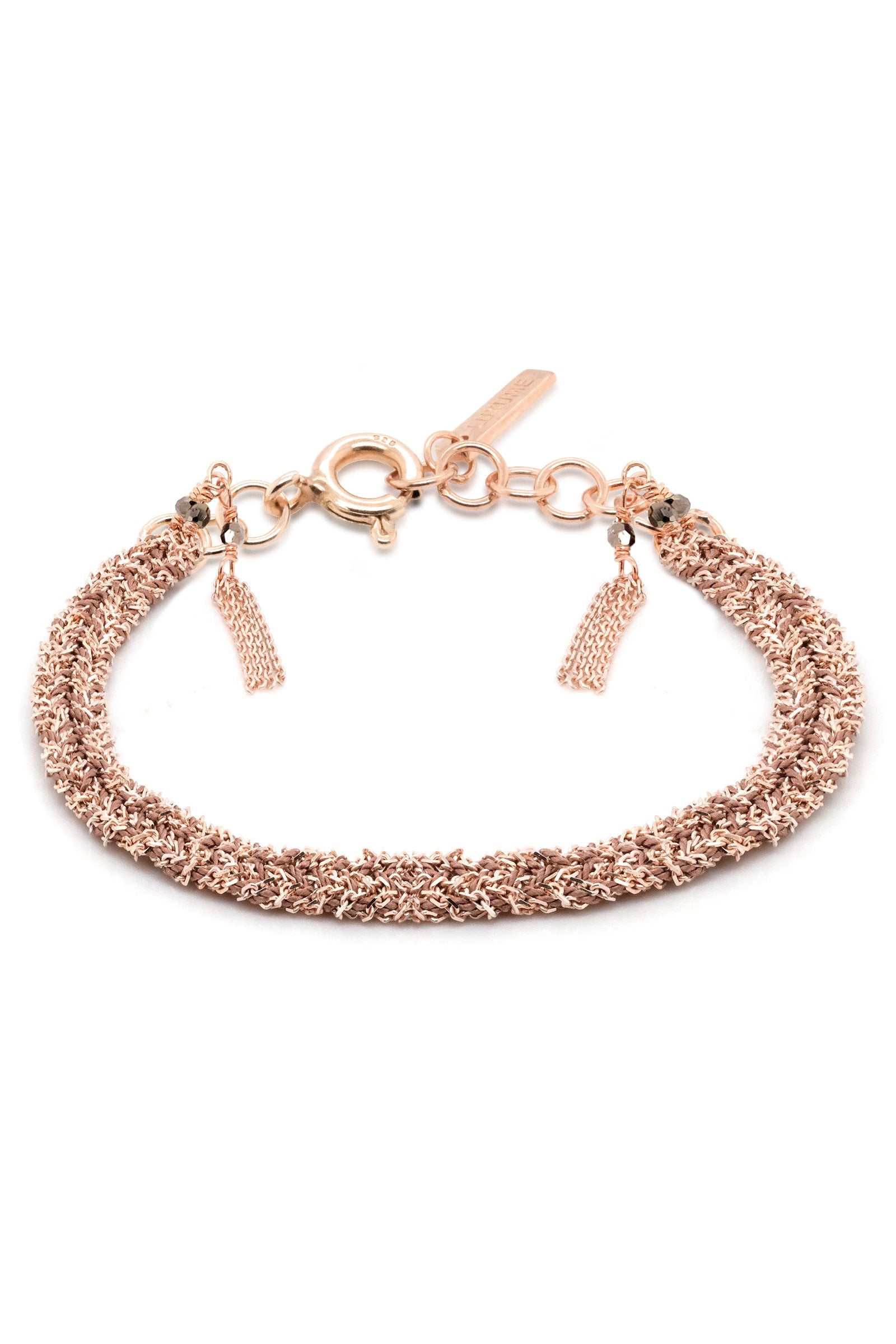 Armband N° 183 in Pink Gold/Beige
