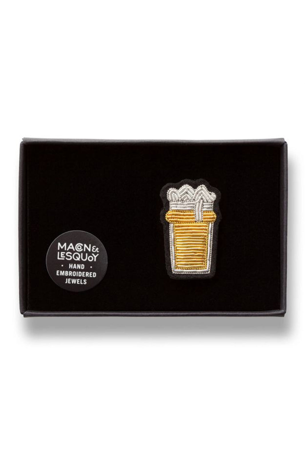 Brosche Pint in Gelb