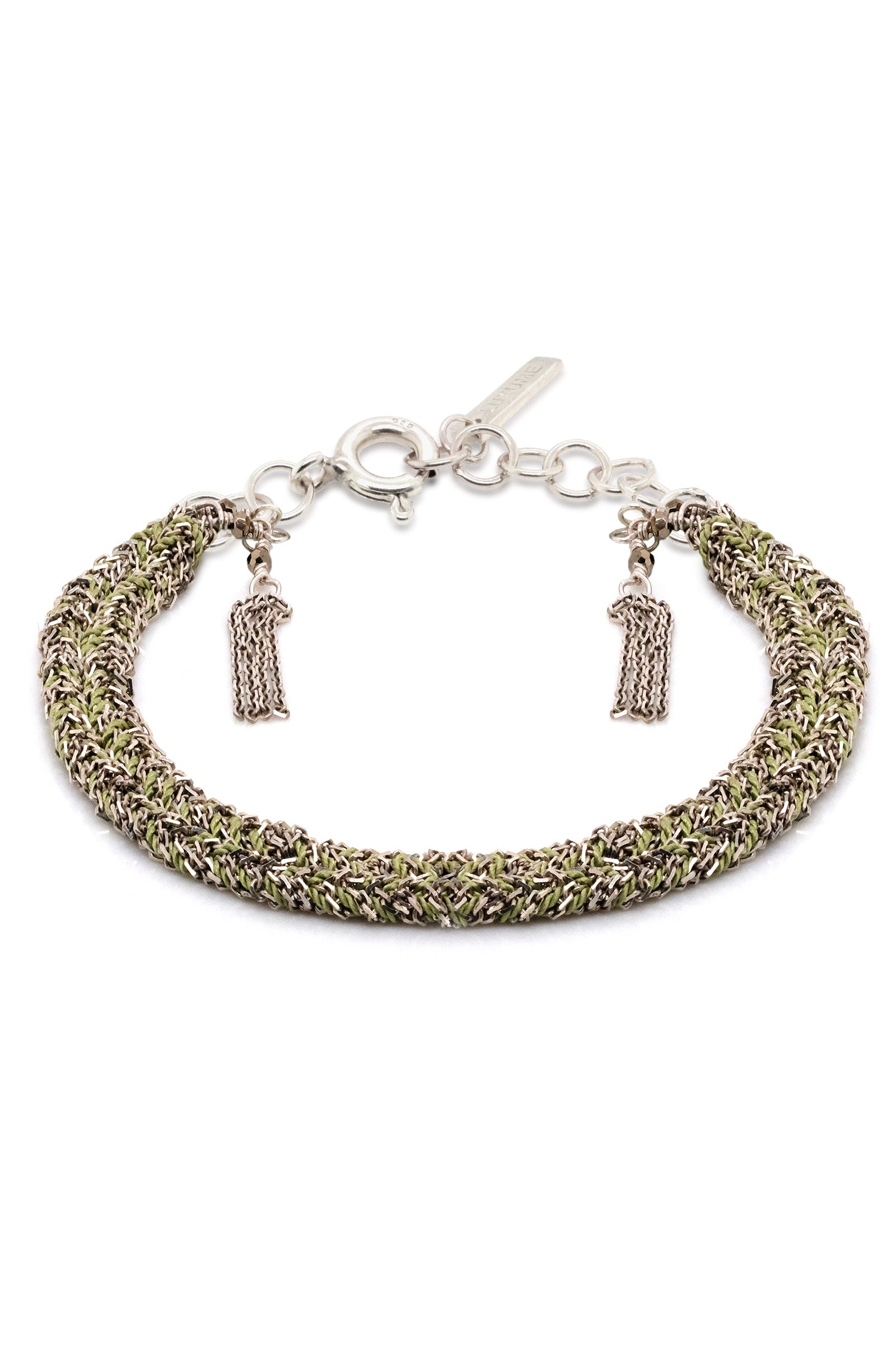 Armband N°183 in Silber/Jade