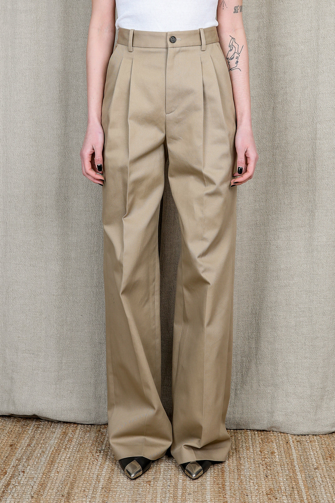 Hose Flavie in Khaki
