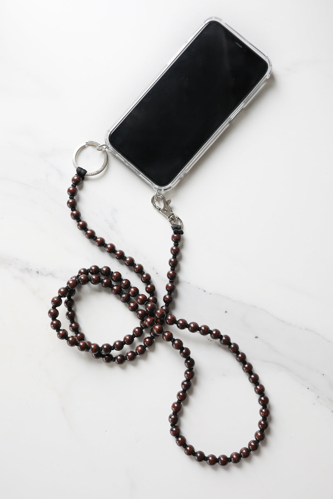 Handy-Kette in Braun/Schwarz