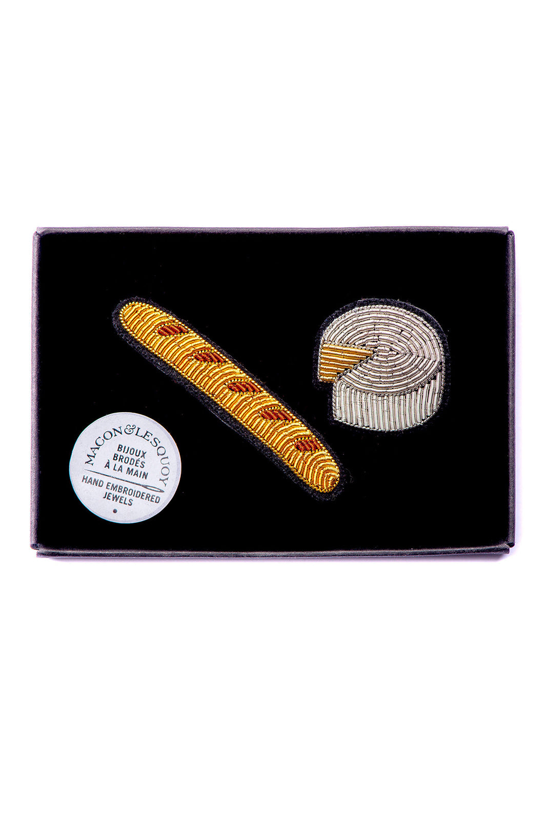Brosche Baguette & Camembert