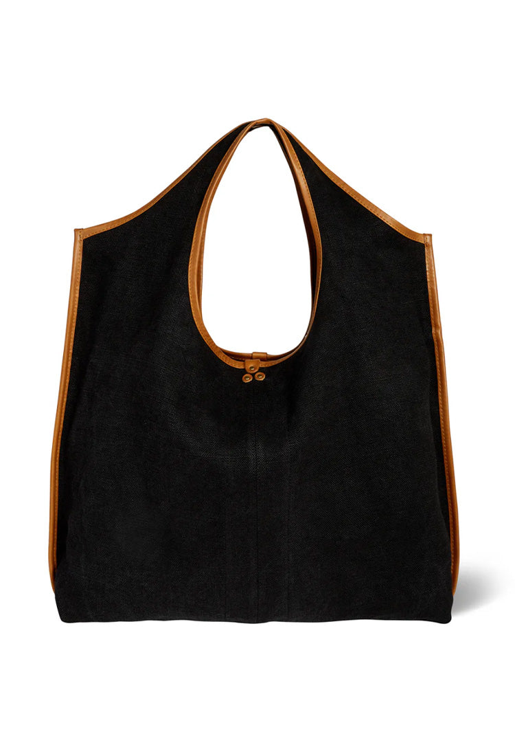 Paco Bag made of linen in black