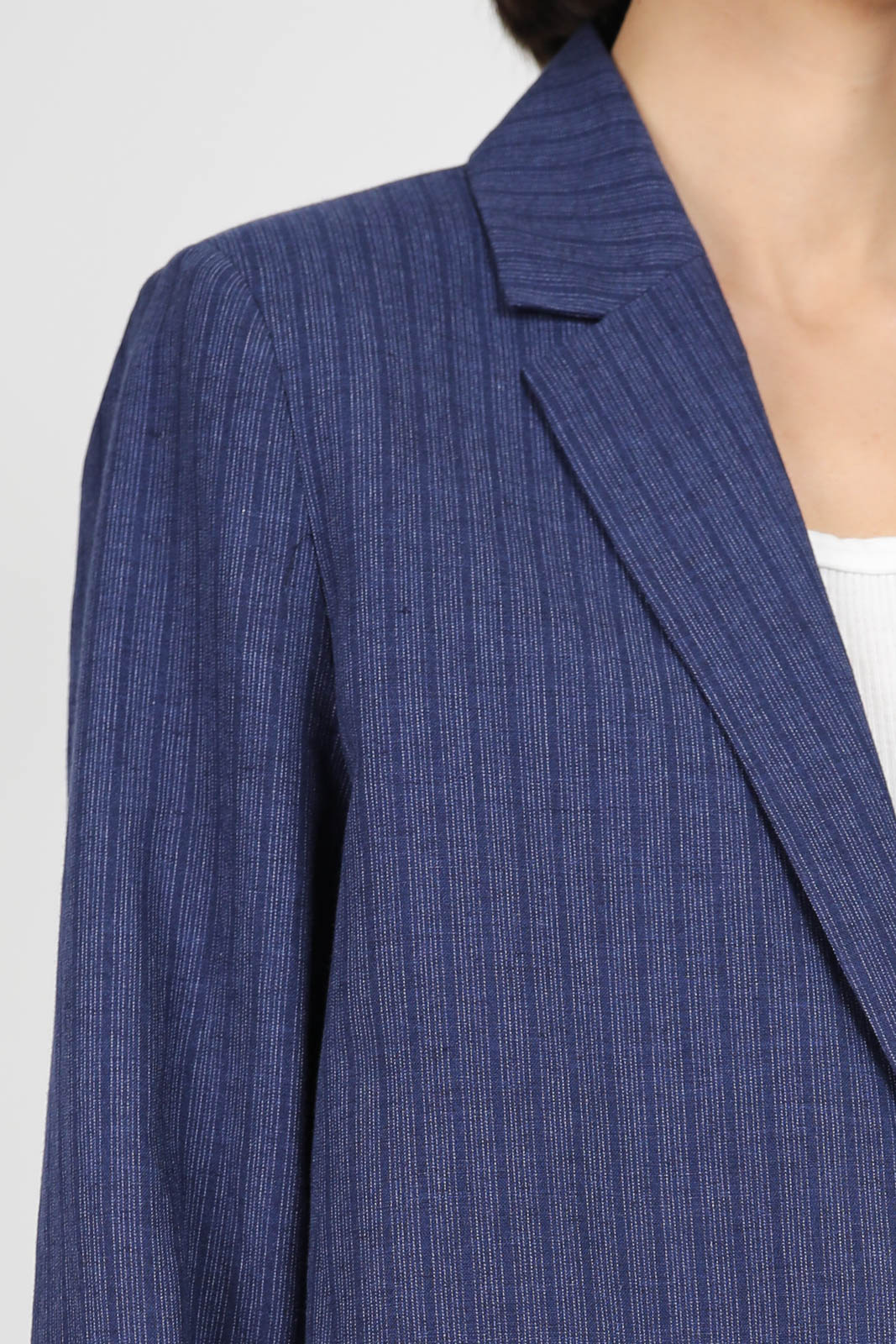 Linen blazer in Indaco