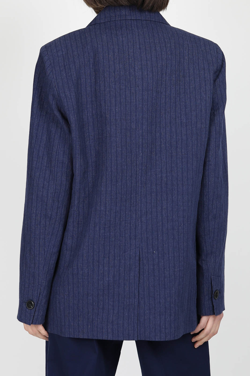 Linen blazer in Indaco