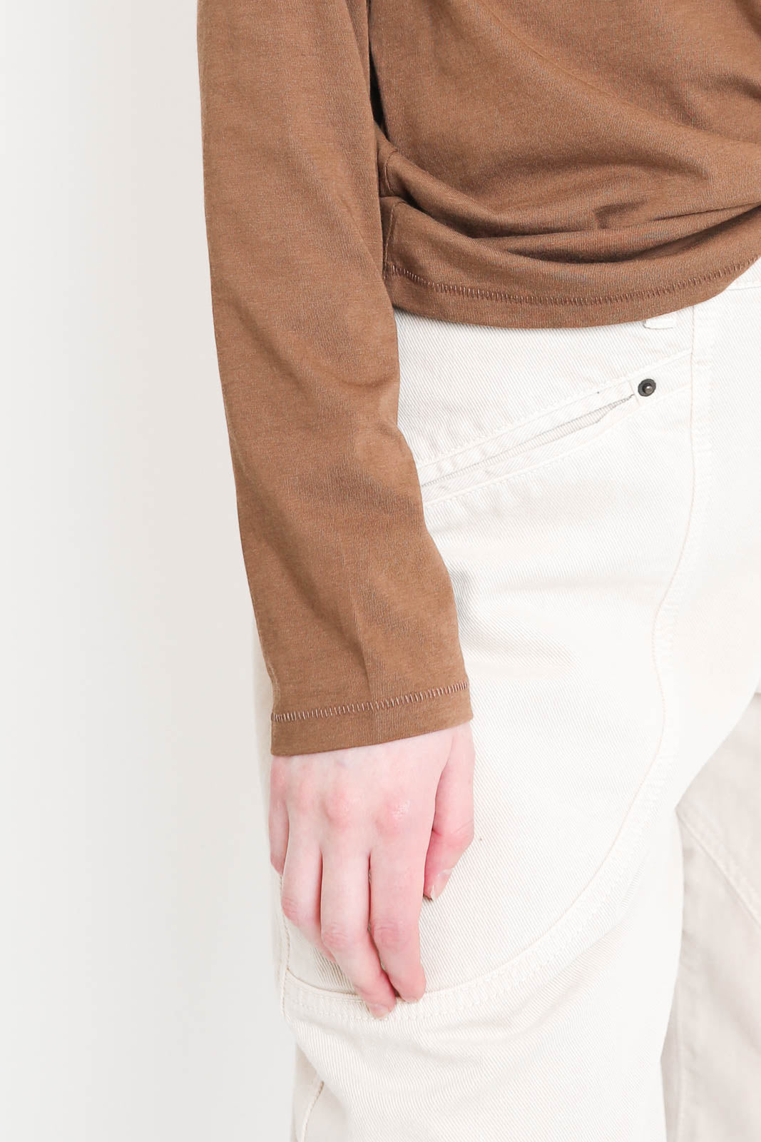 6397, Mini Boy long sleeve shirt in caramel