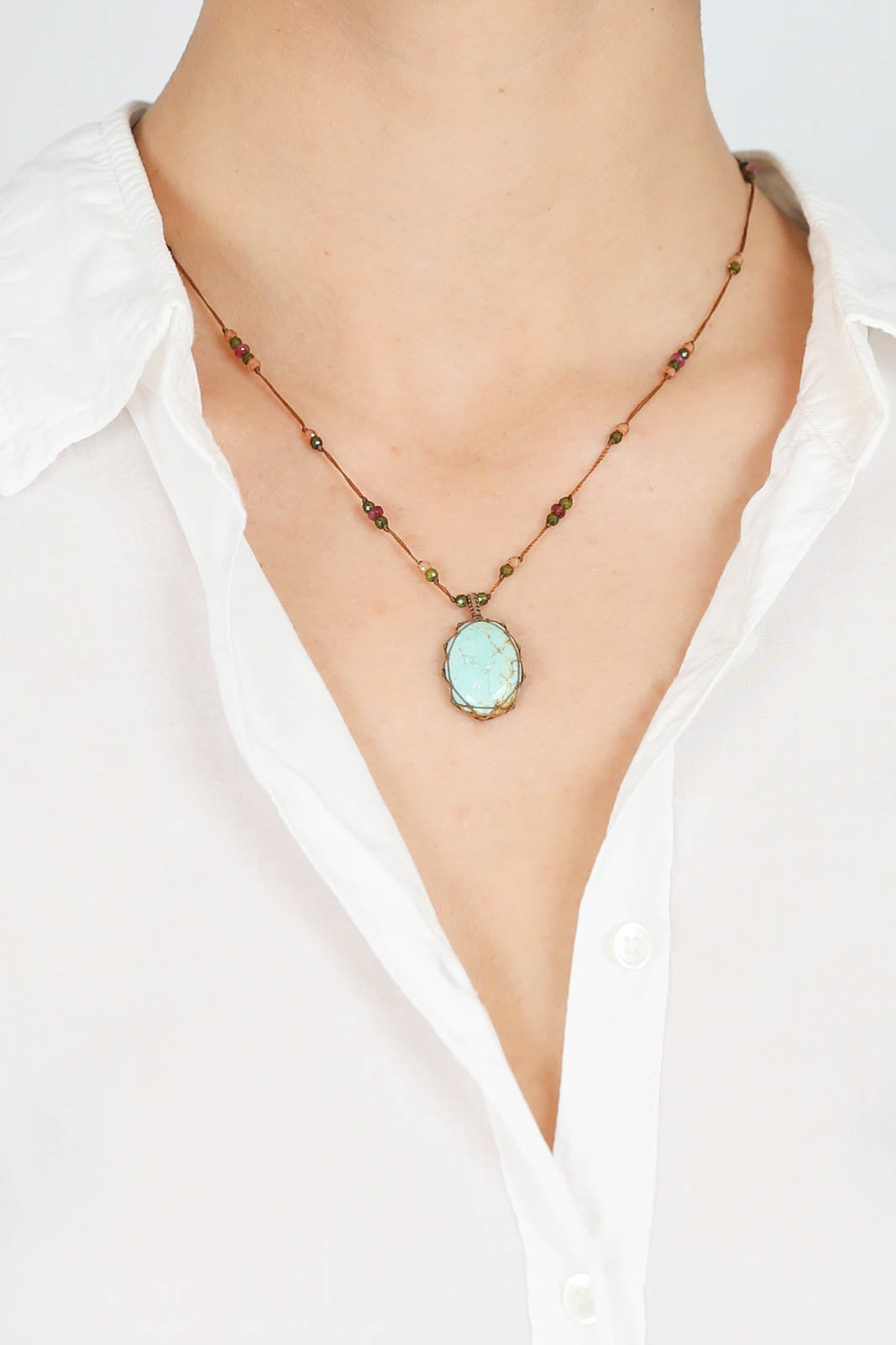 Tibet necklace in turquoise