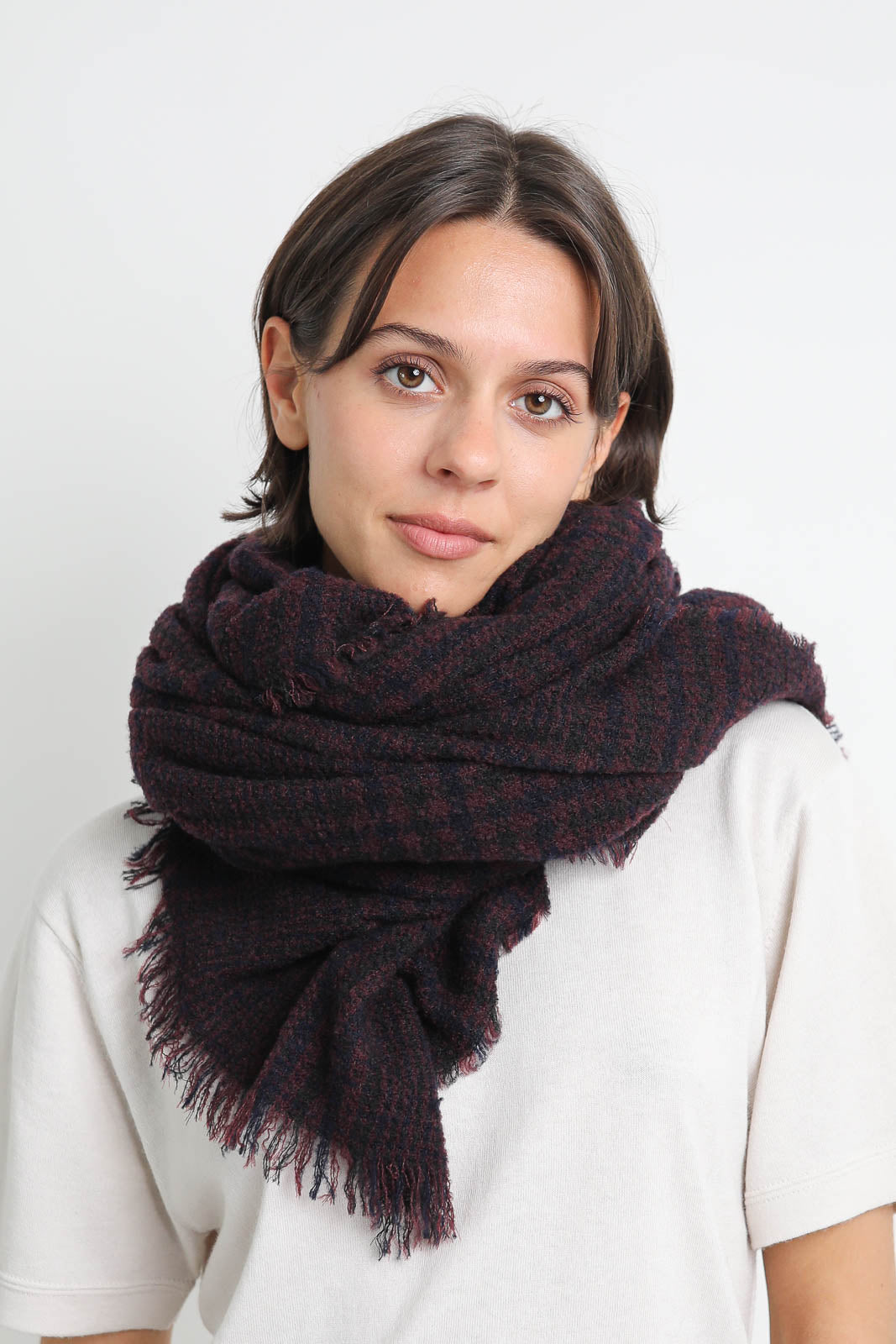 Faliero Sarti Perry scarf in Bordeaux