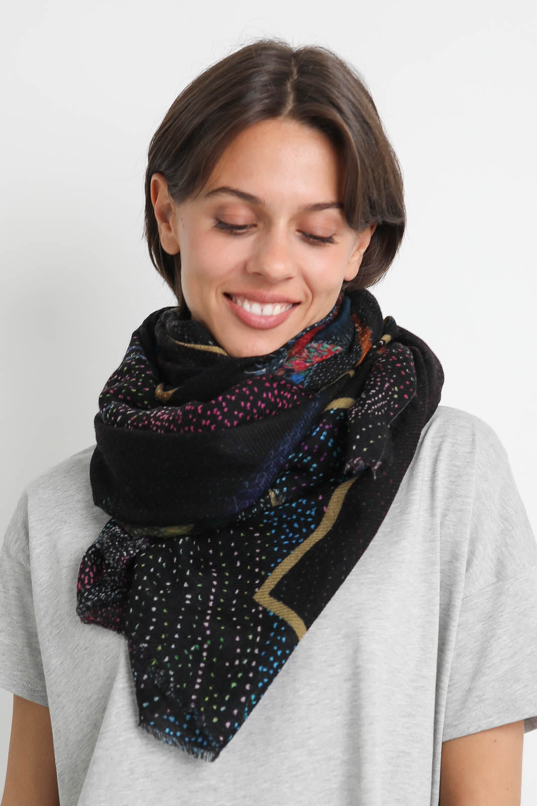 Faliero Sarti scarf Monkey in Multi