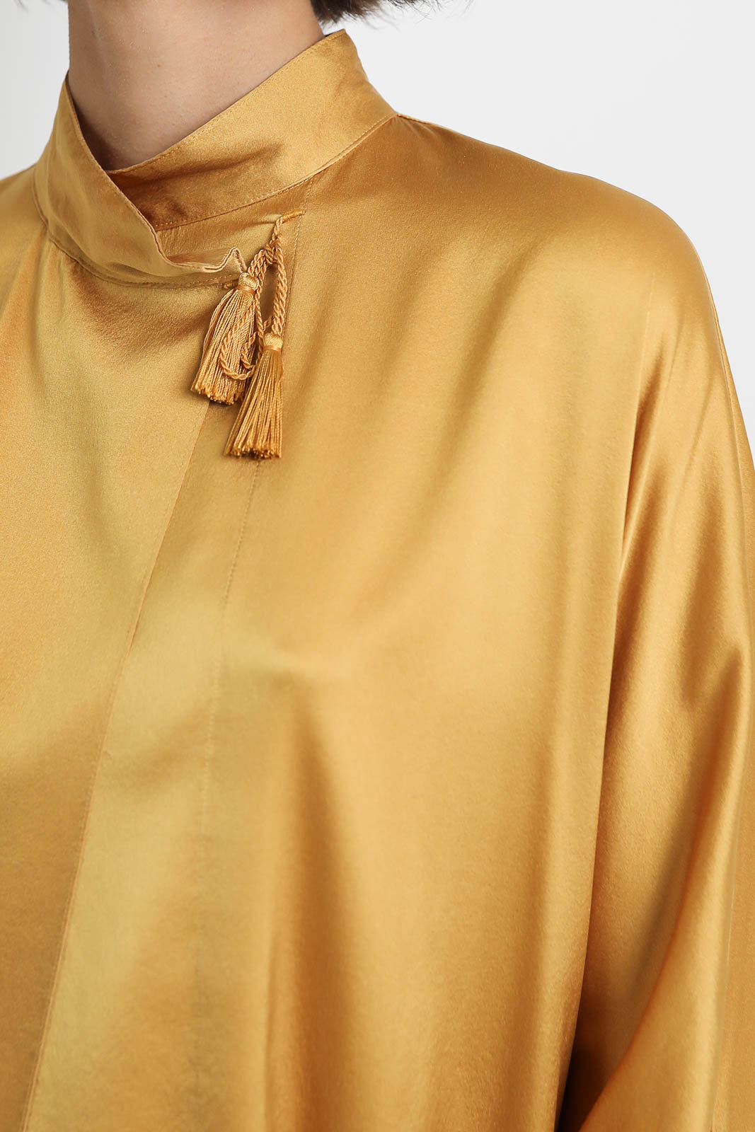 Forte-Forte silk kimono blouse in amber