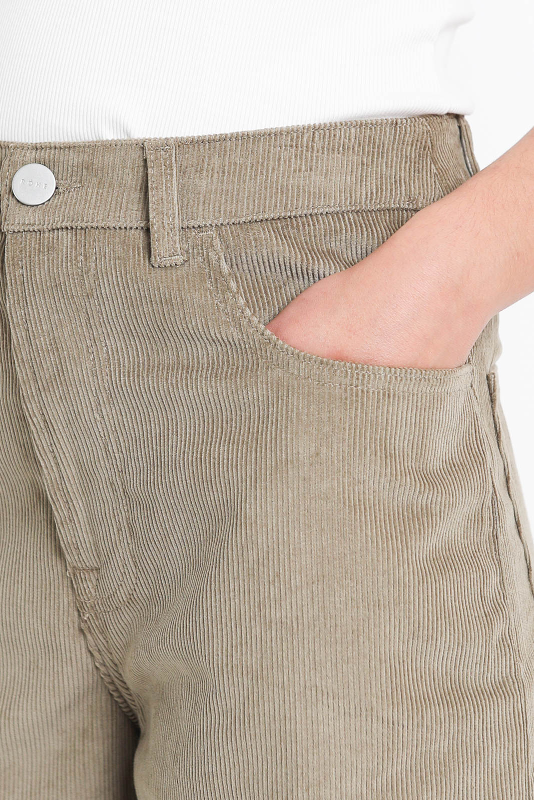 Róhe, corduroy pants in Dark Sage
