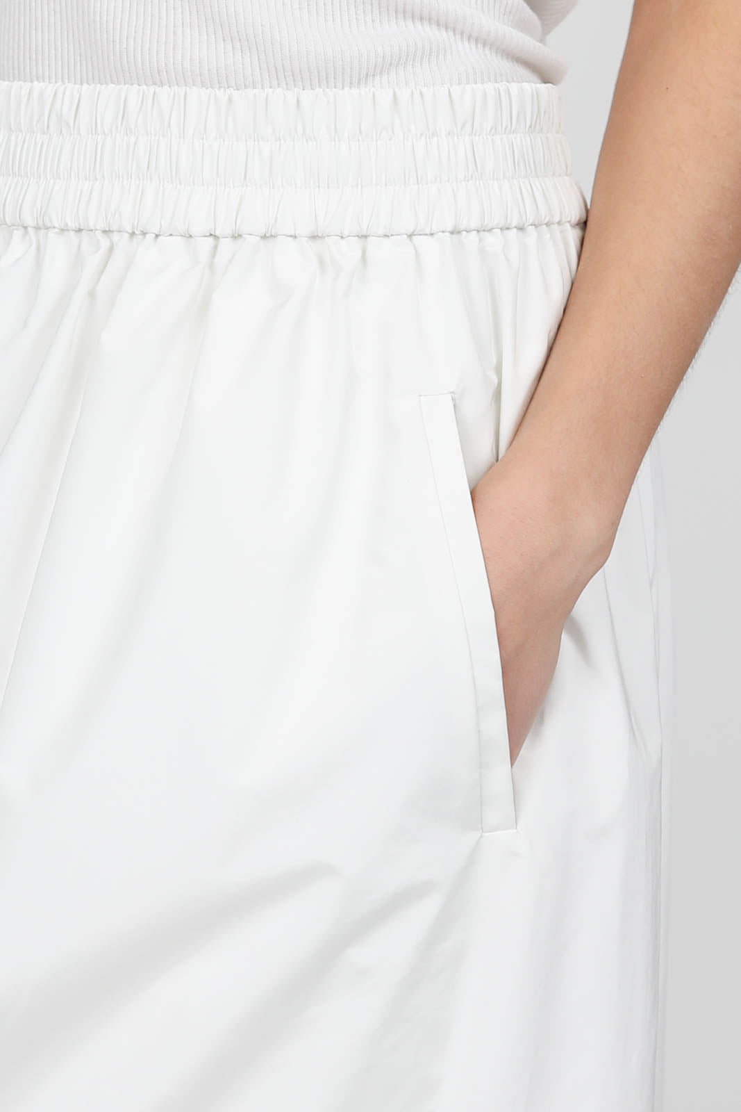 Nylon Skirt in white