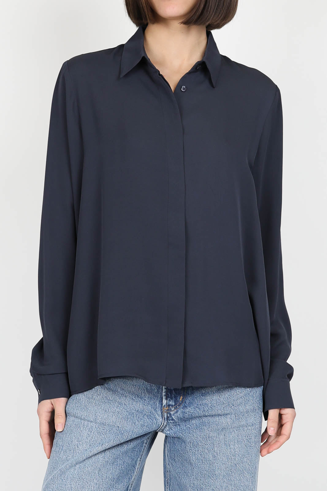 Mia blouse in Blue Grey