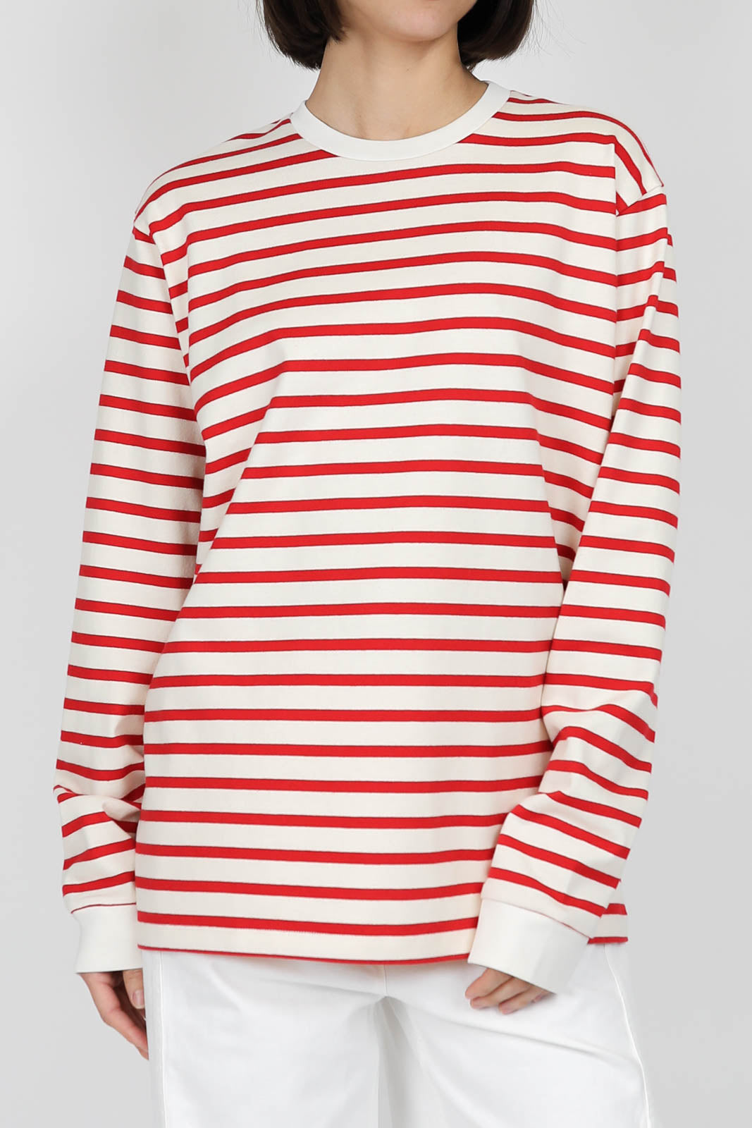 Perfect Crewneck long sleeve shirt in Red Multi