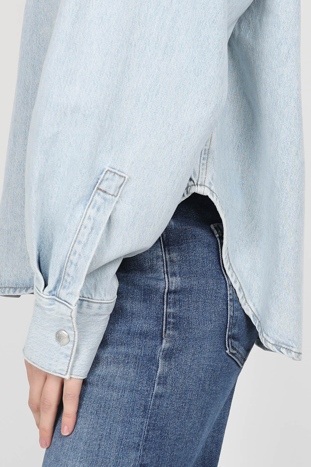 Laurel denim blouse in cluster