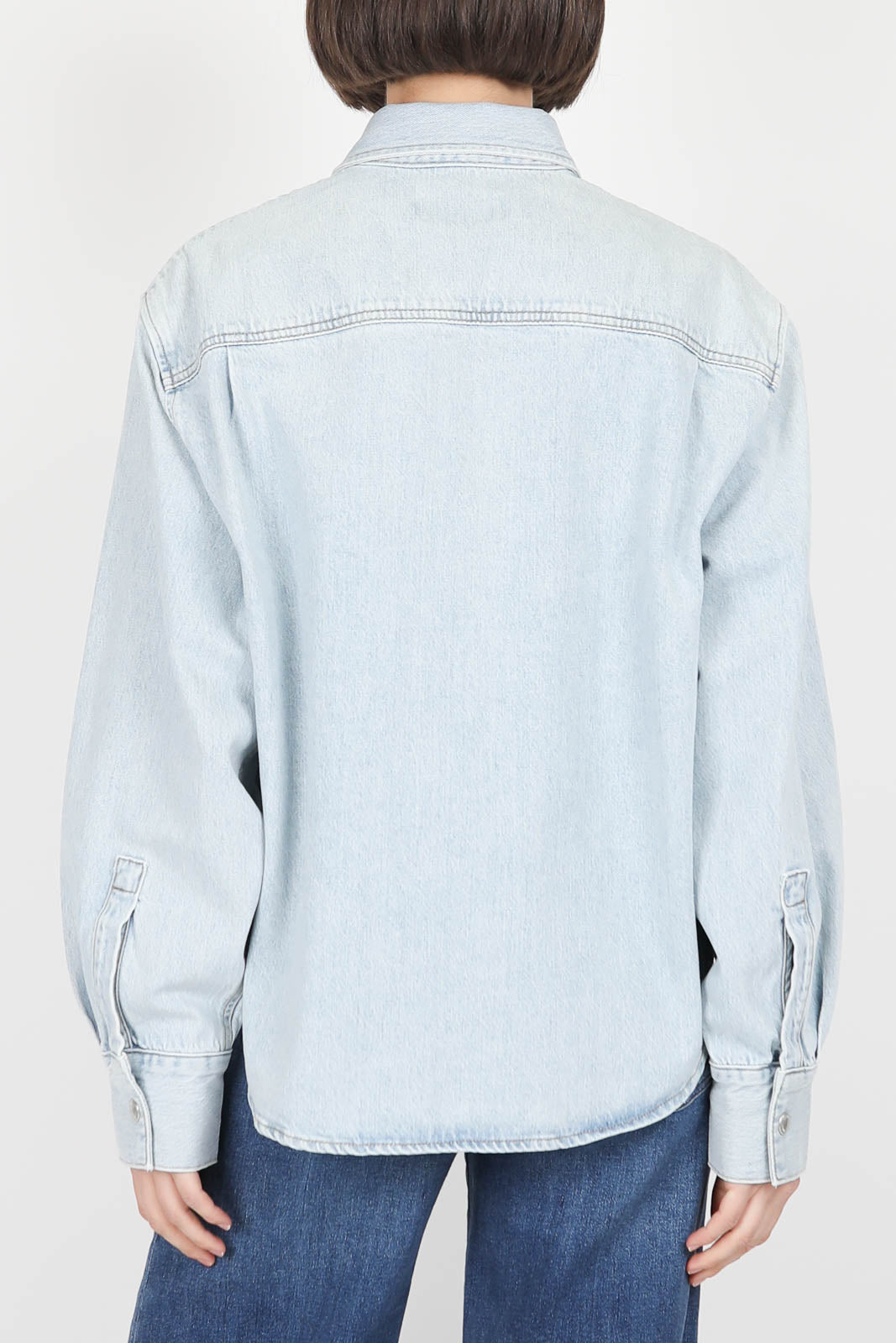 Laurel denim blouse in cluster