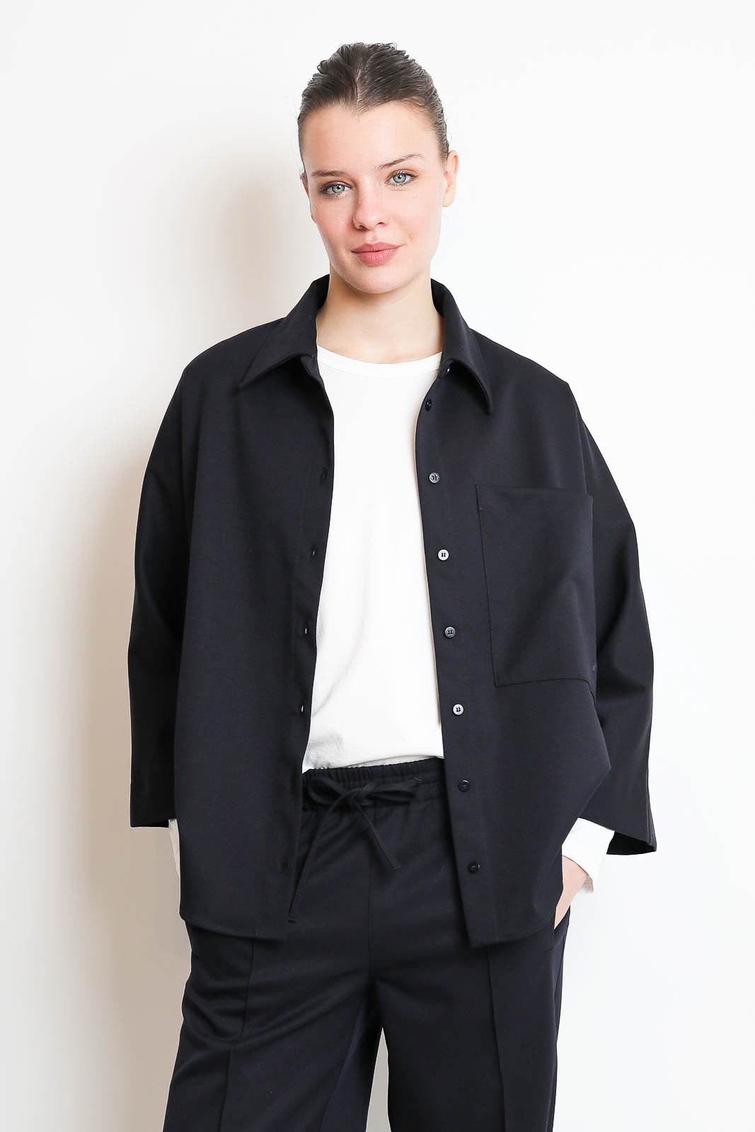 Vestibule Garderobe, overshirt wide in navy