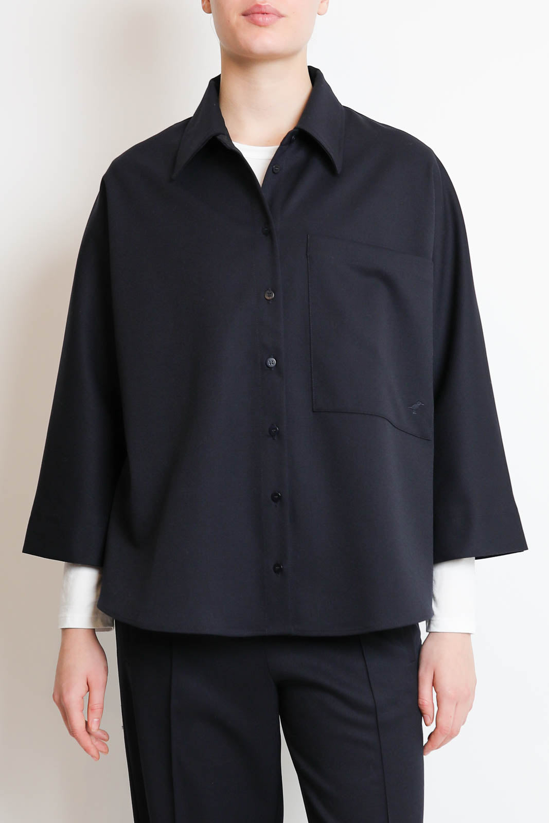Vestibule Garderobe, overshirt wide in navy