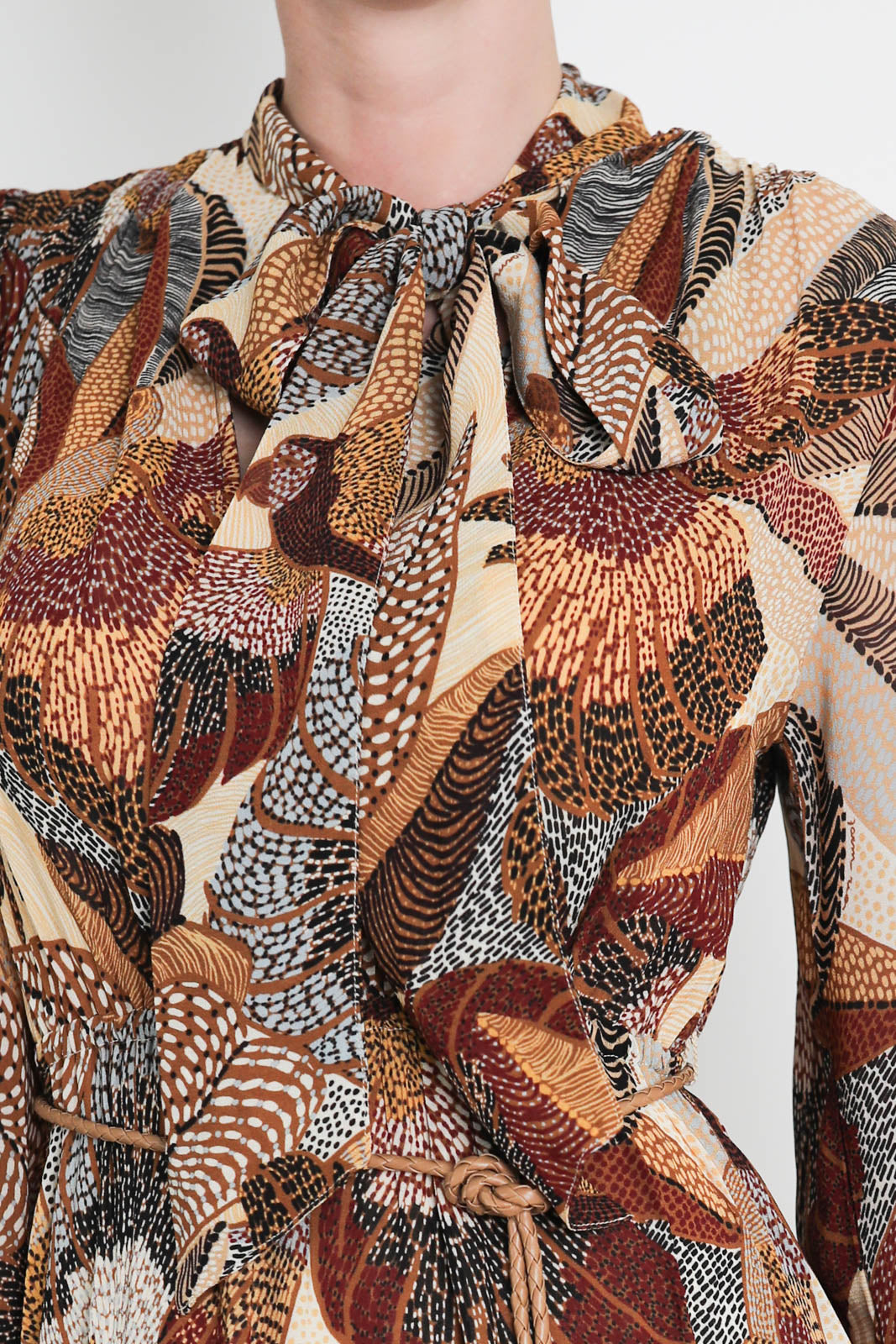 Farm Rio, dress Dotted Macaws in Cream