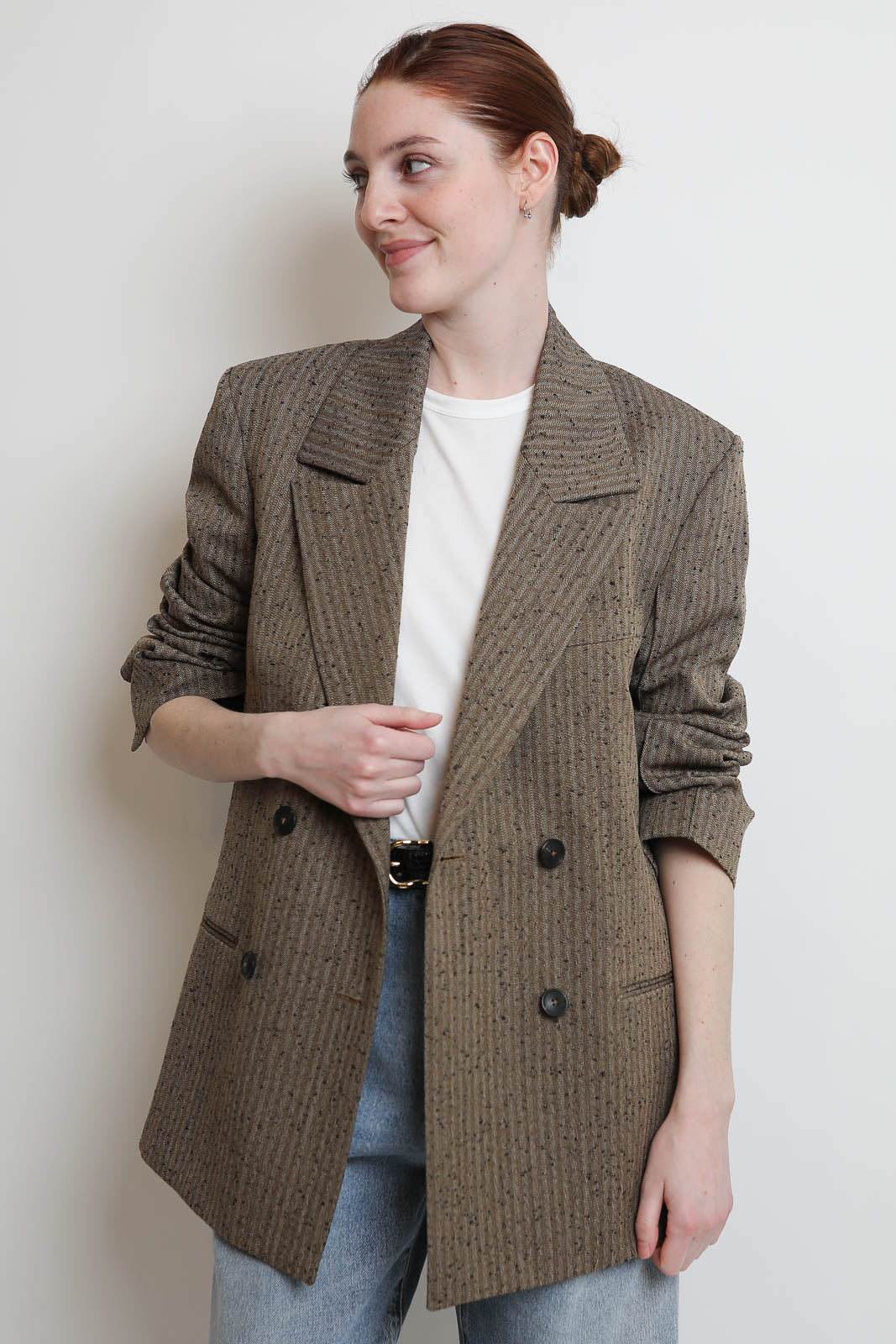 Raw, Blazer Slub in Herringbone