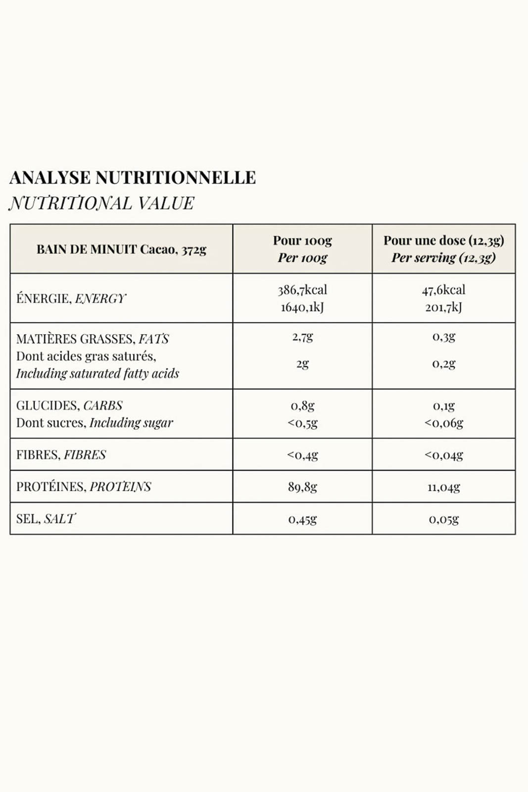 Collagen powder (30 sticks) Bain de Minuit with neutral flavor