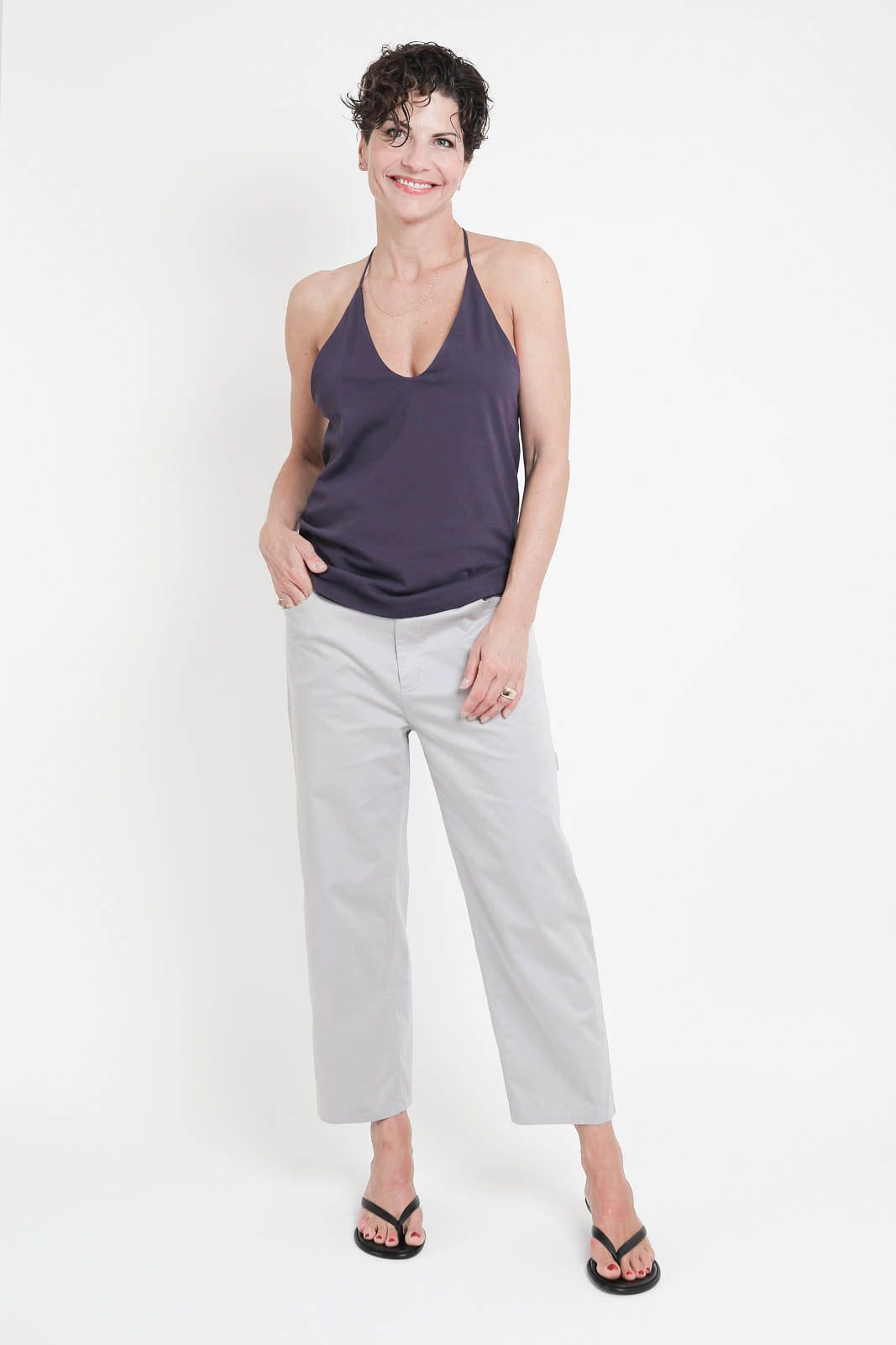 Racerback tank top in Eggplant