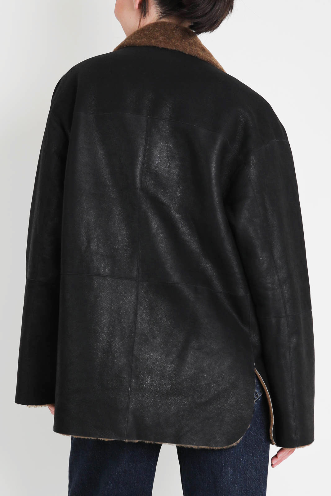 Arden jacket in black / ochre